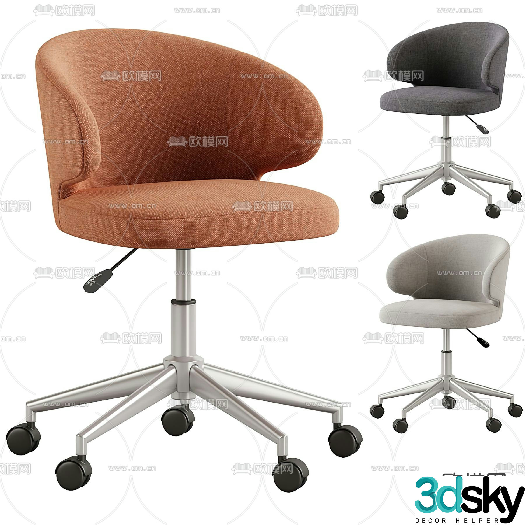 Office chair conference chair staff chair 3d model