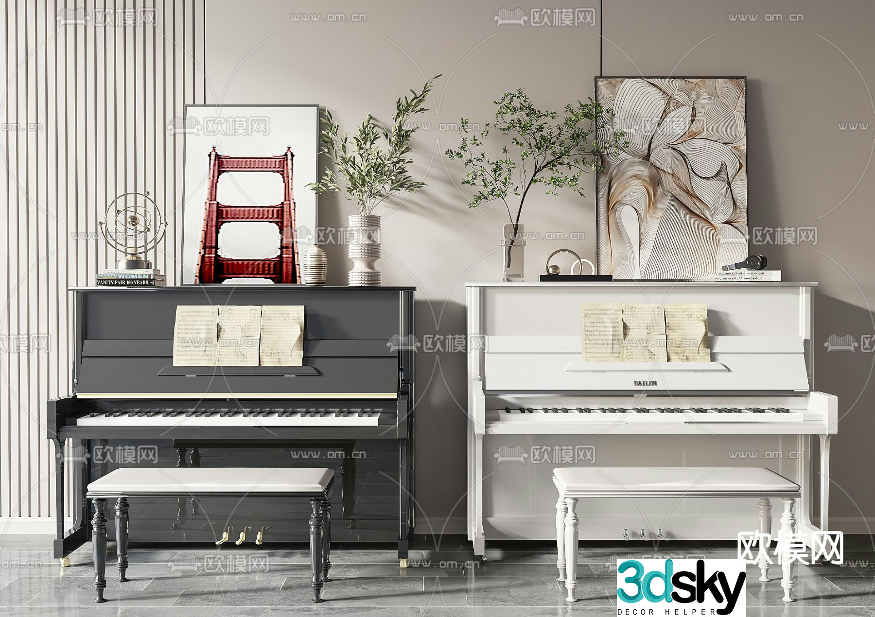 piano 3d model