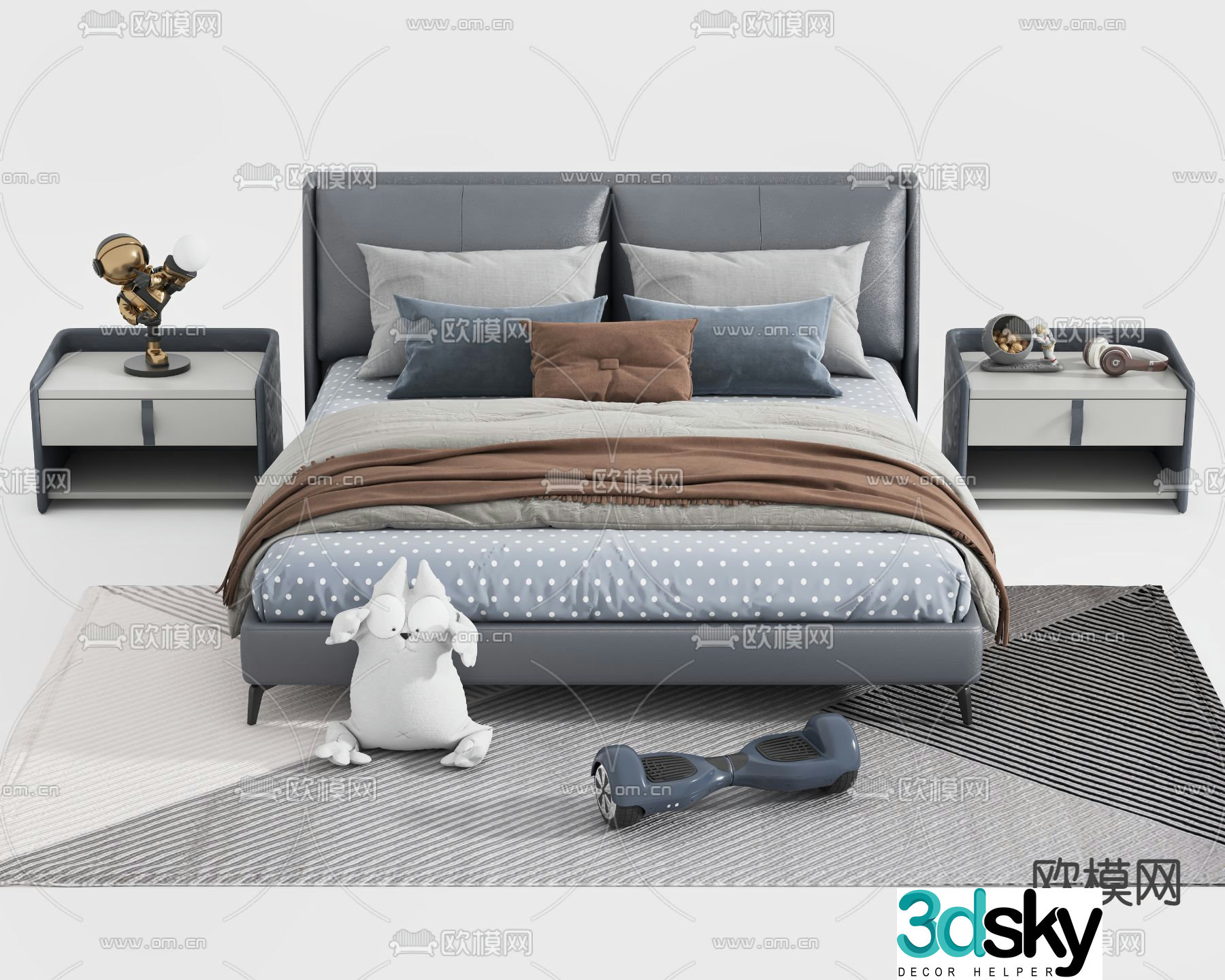 Modern children’s bed 3d model