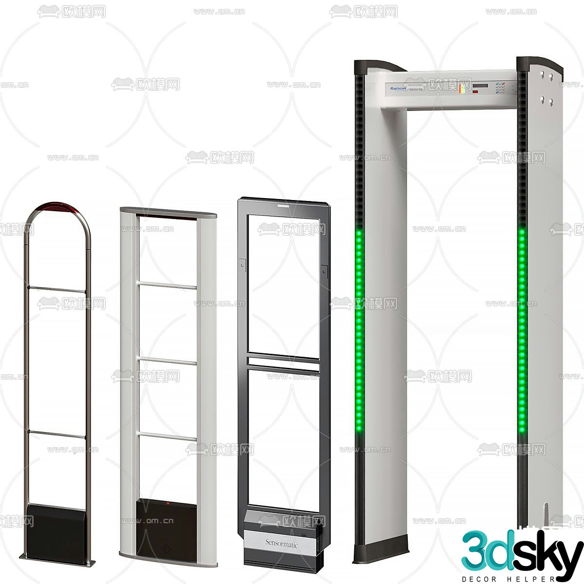 Security gate, security inspection machine, detector 3D model
