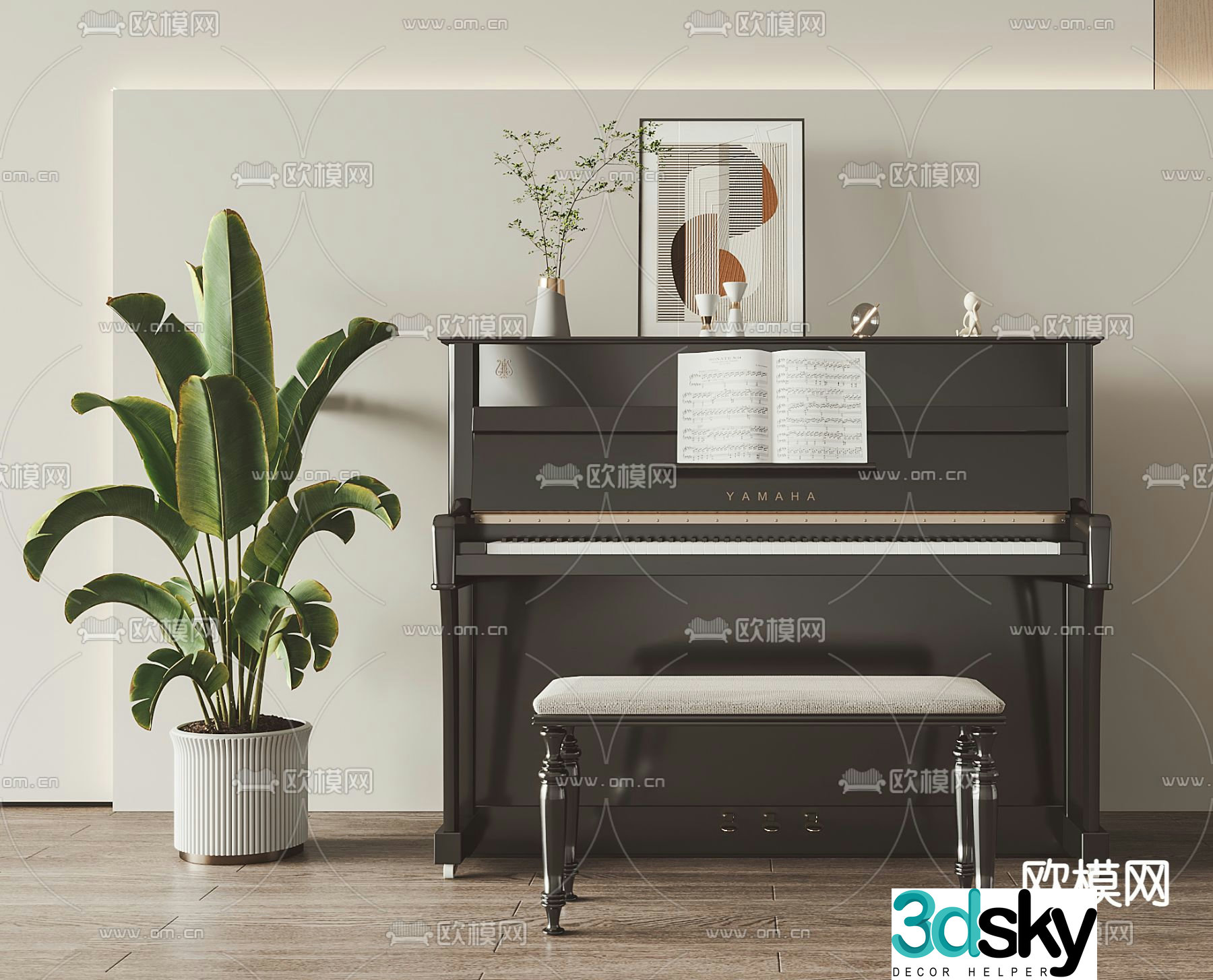 piano 3d model