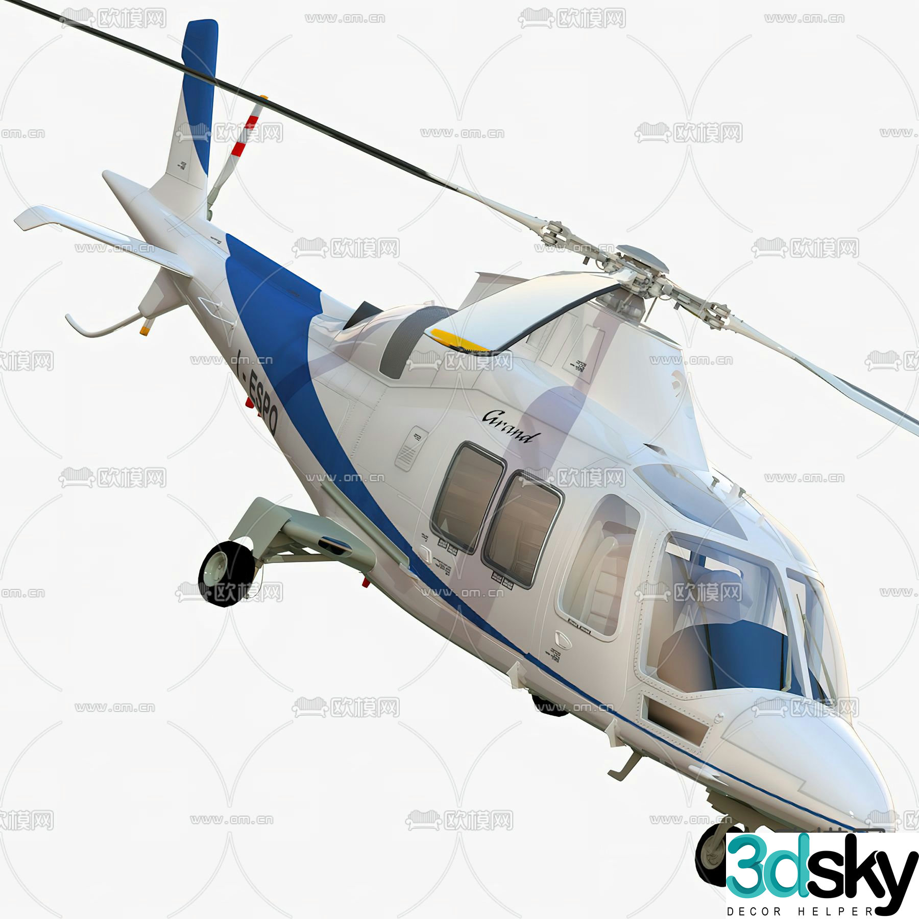 AgustaWestland Helicopters aircraft 3d model