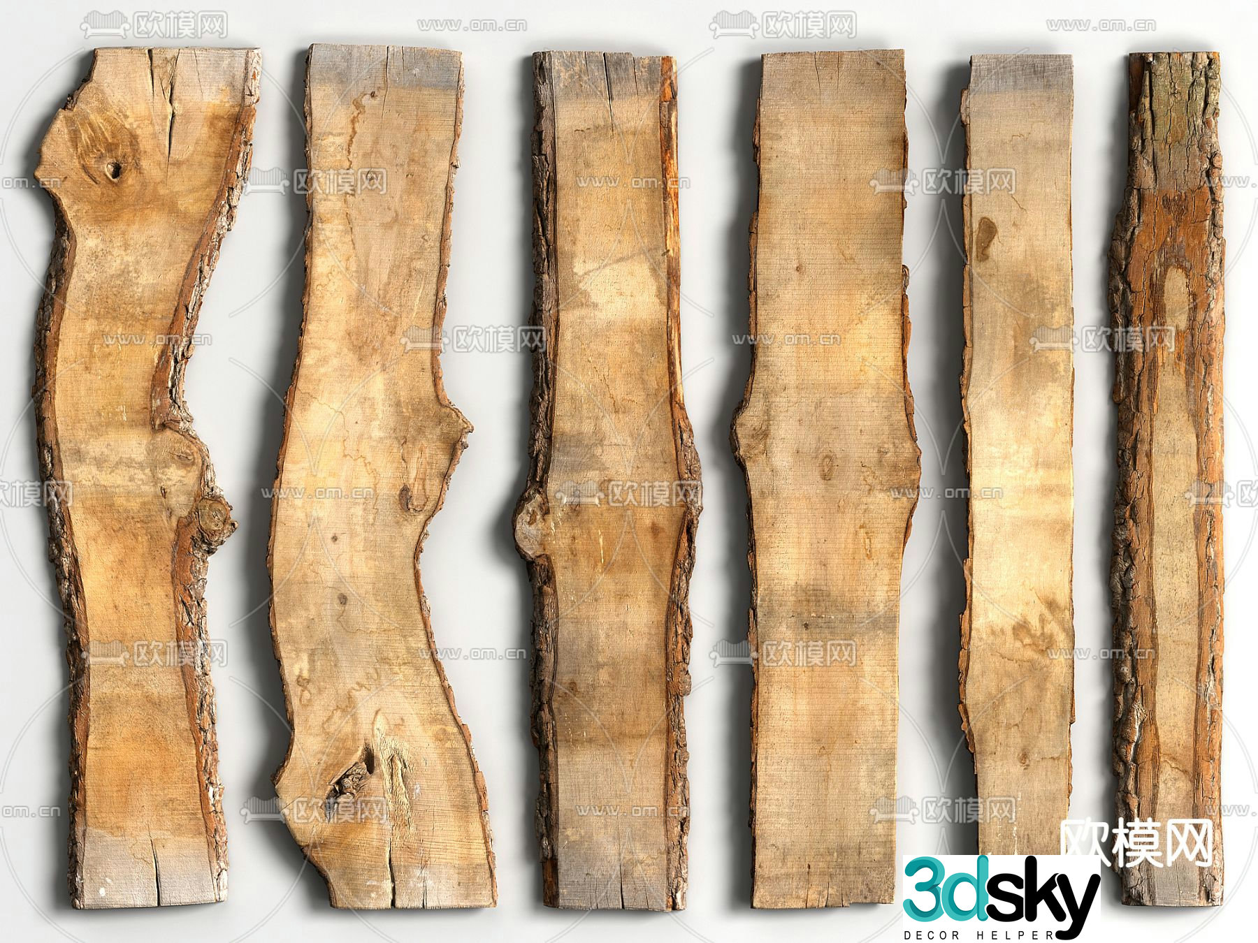 plank wood wooden block 3d model