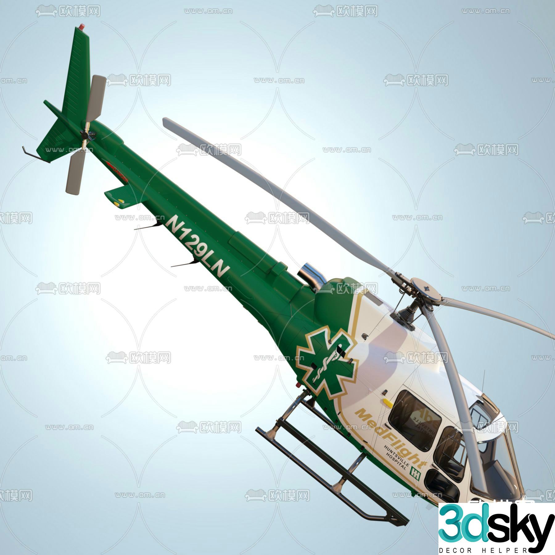 helicopter 3d model