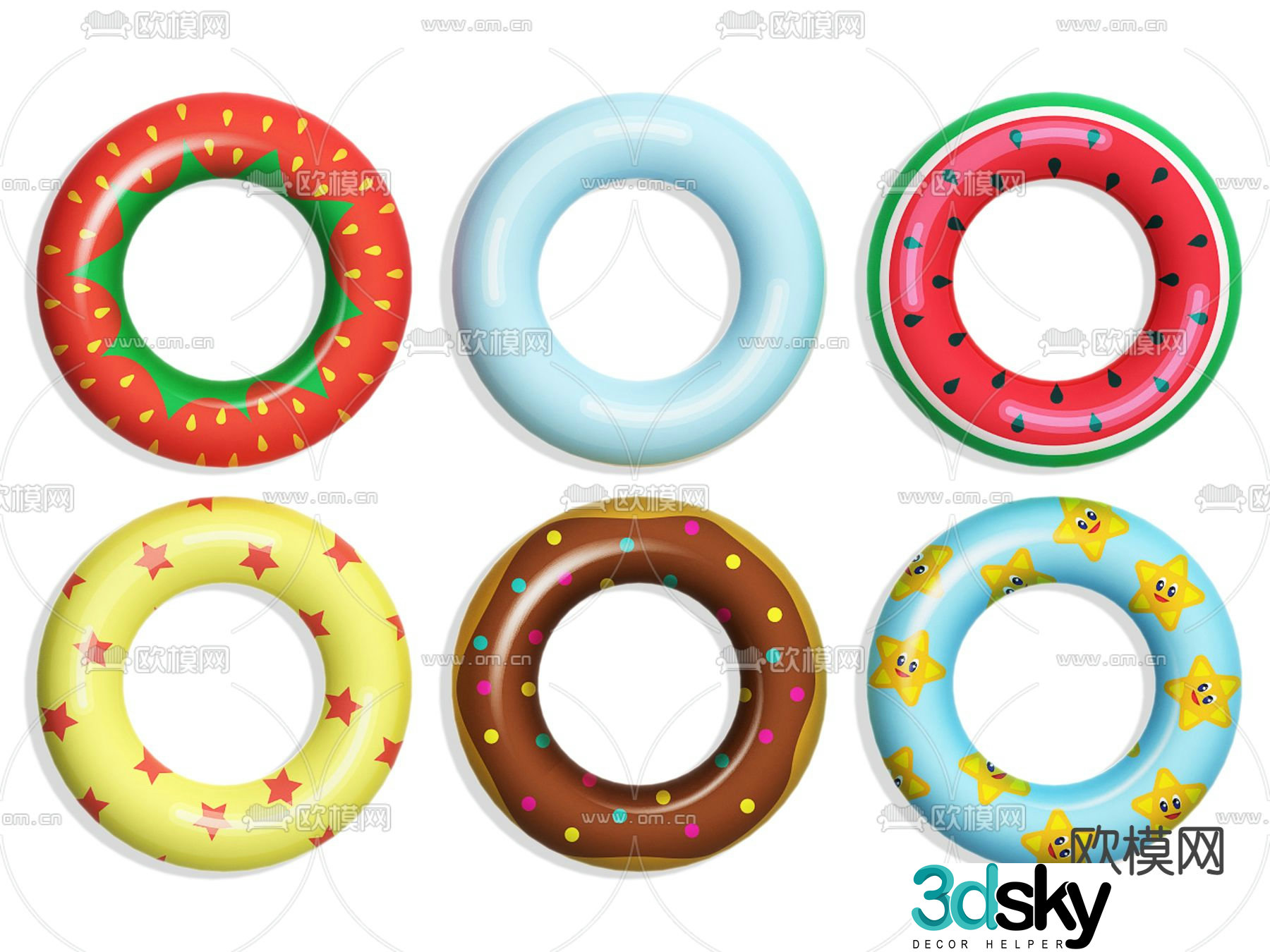 swimming ring lifebuoy 3d model