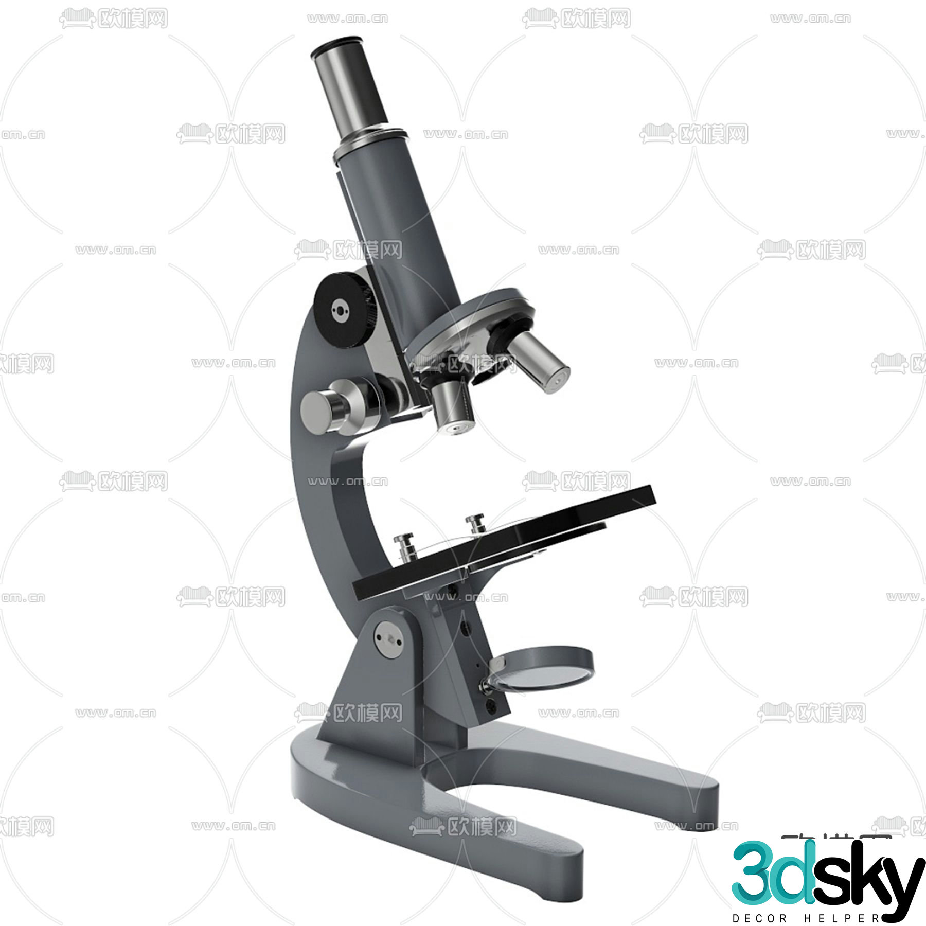 Medical microscope 3d model