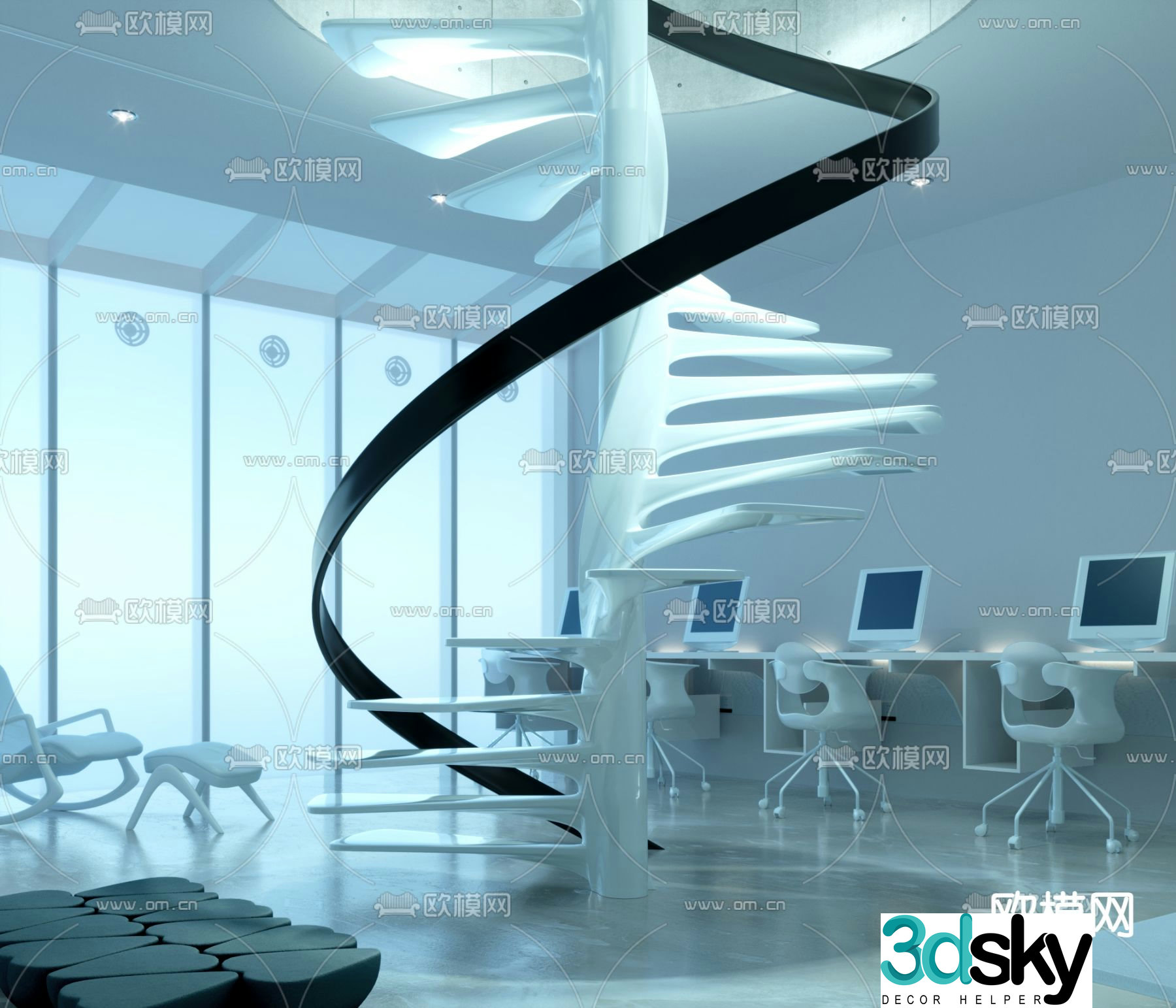Office Public Office Area 3D Model