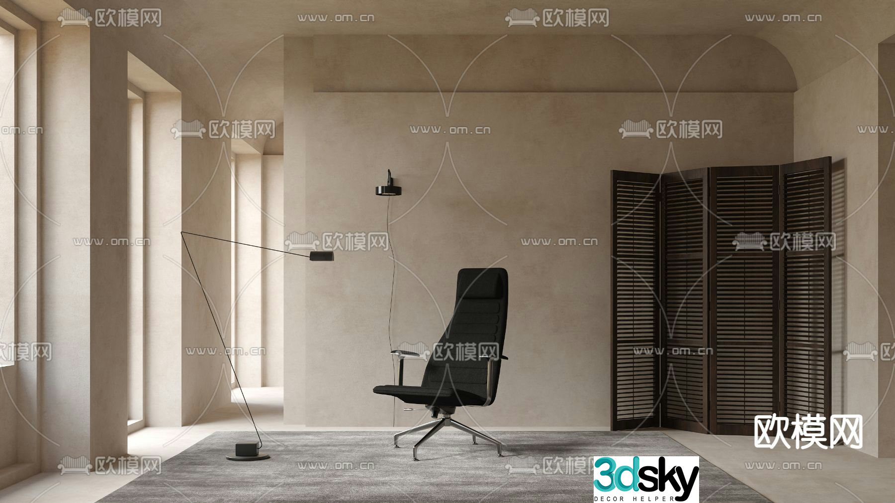 Cappellini office chair executive chair 3d model