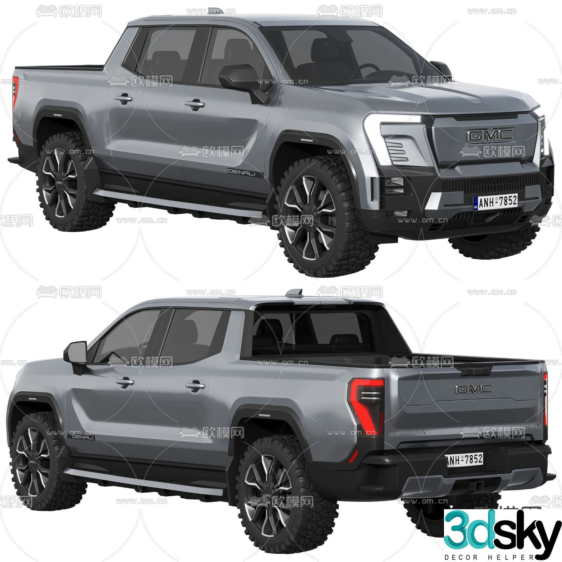 GMC car pickup truck 3d model