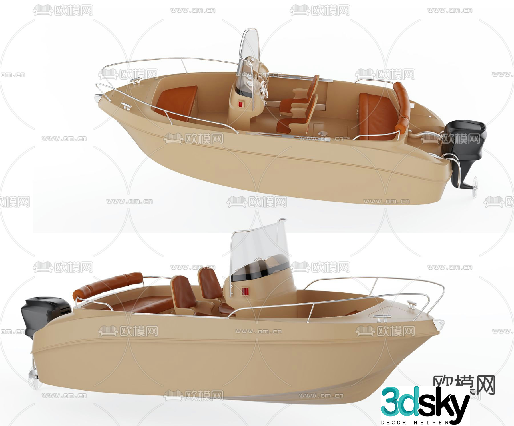 yacht 3d model
