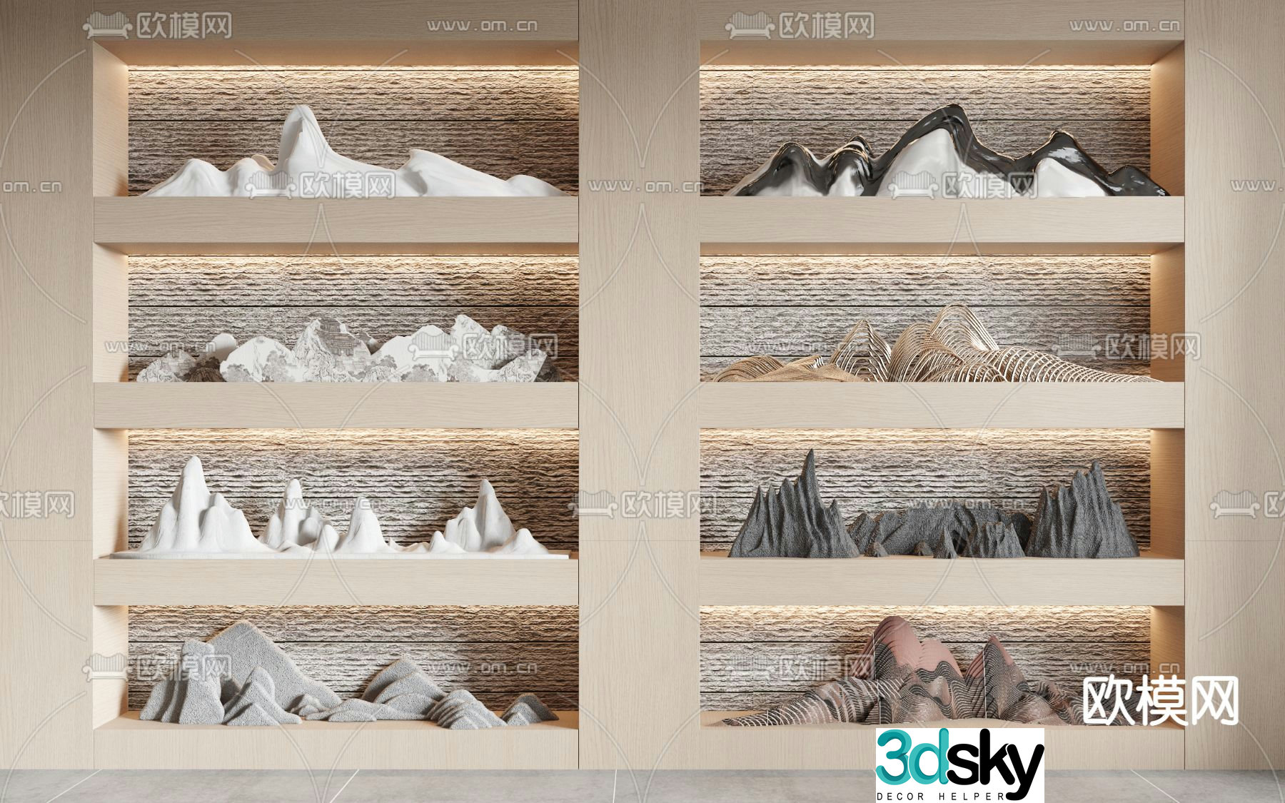 Rockery Sculpture Rockery Landscape 3D Model