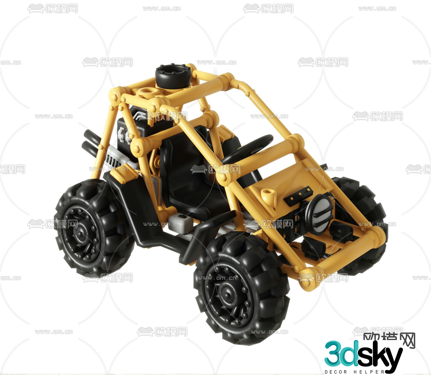 Children’s toy car assembled toy car 3D model