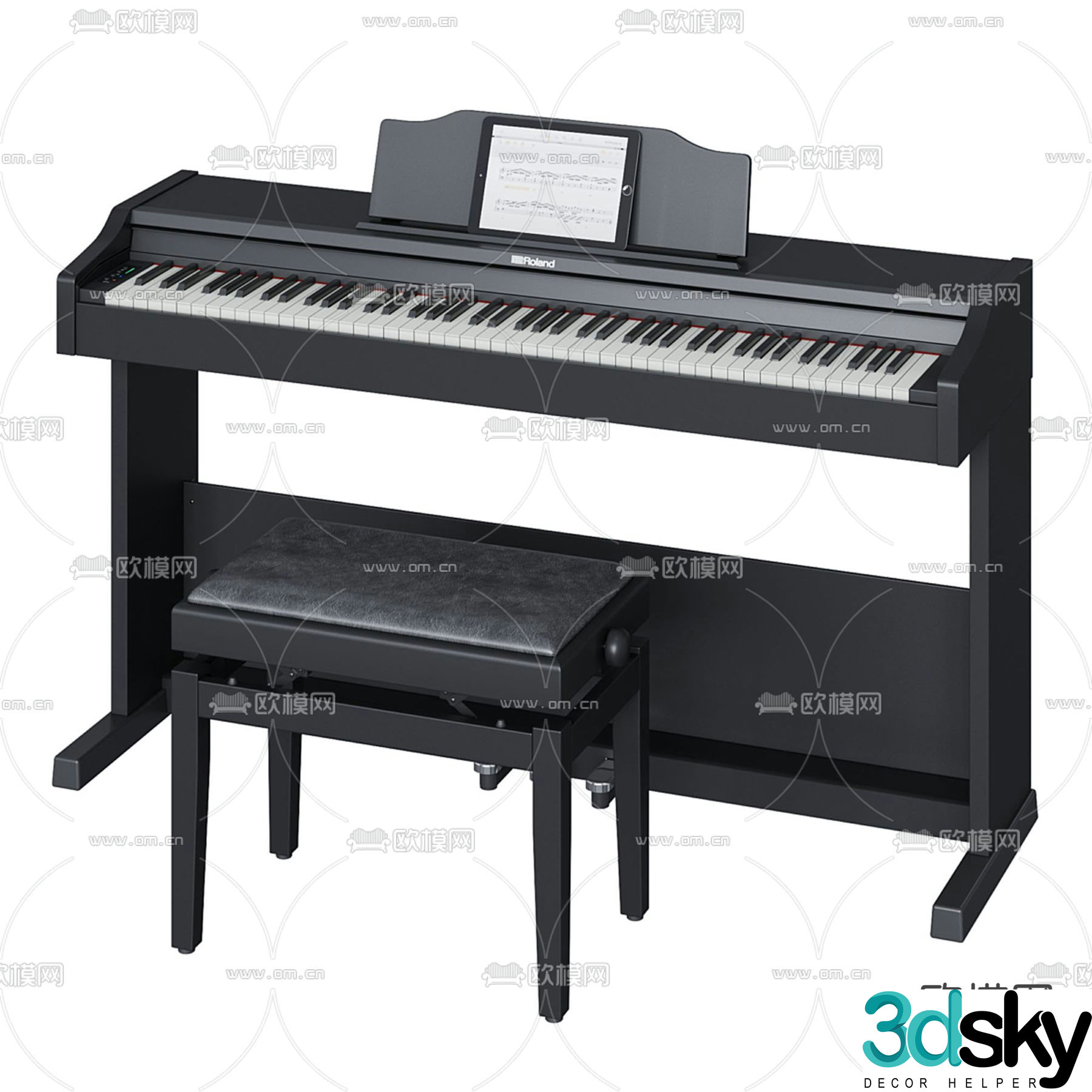 piano 3d model