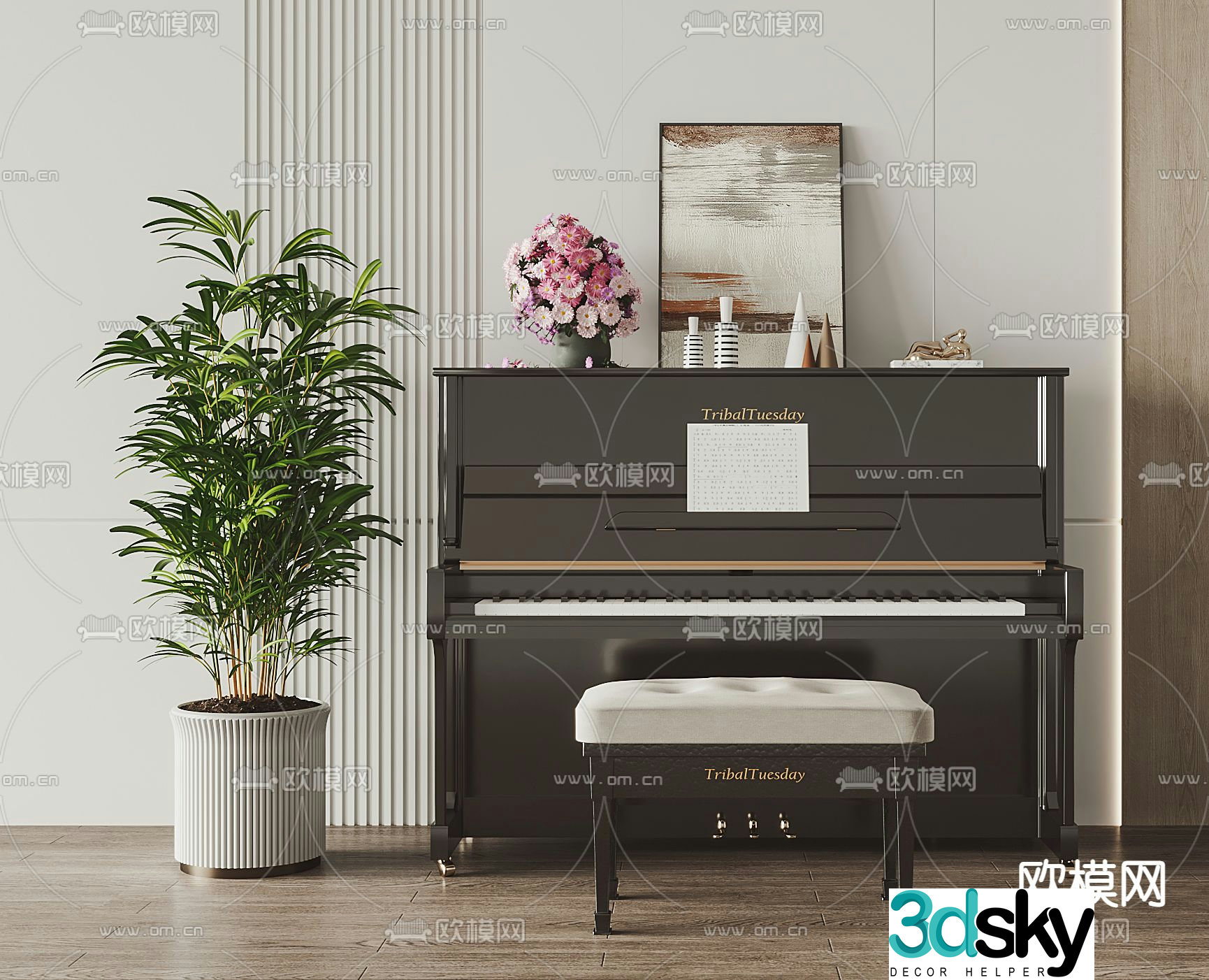 piano 3d model