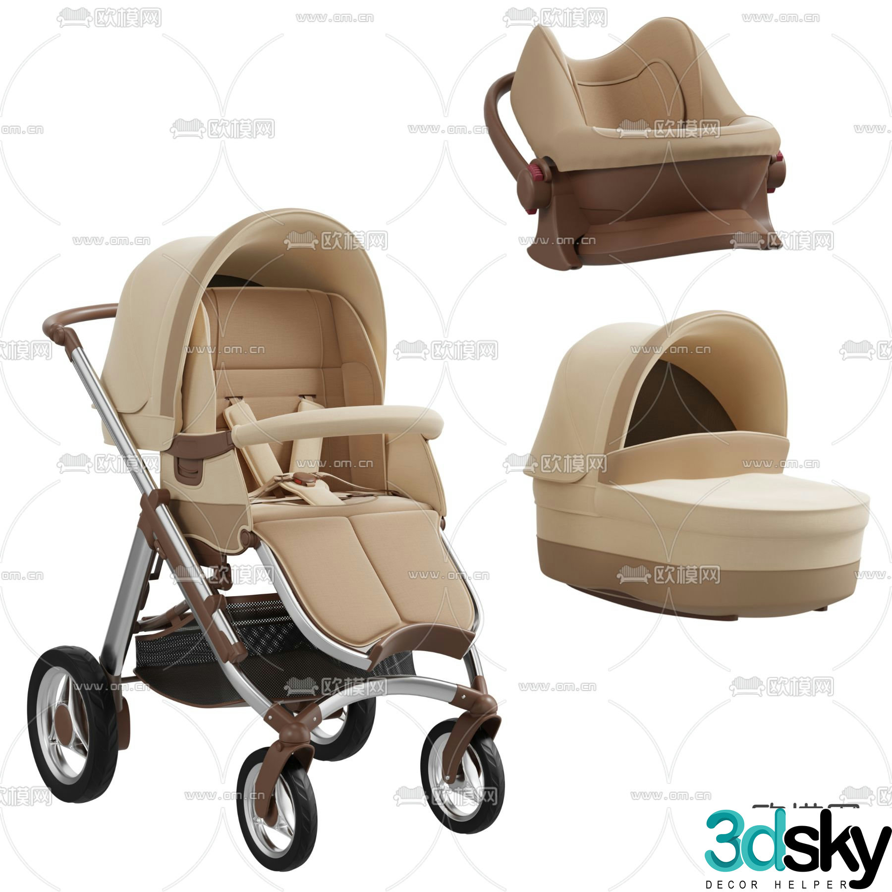 stroller stroller 3d model
