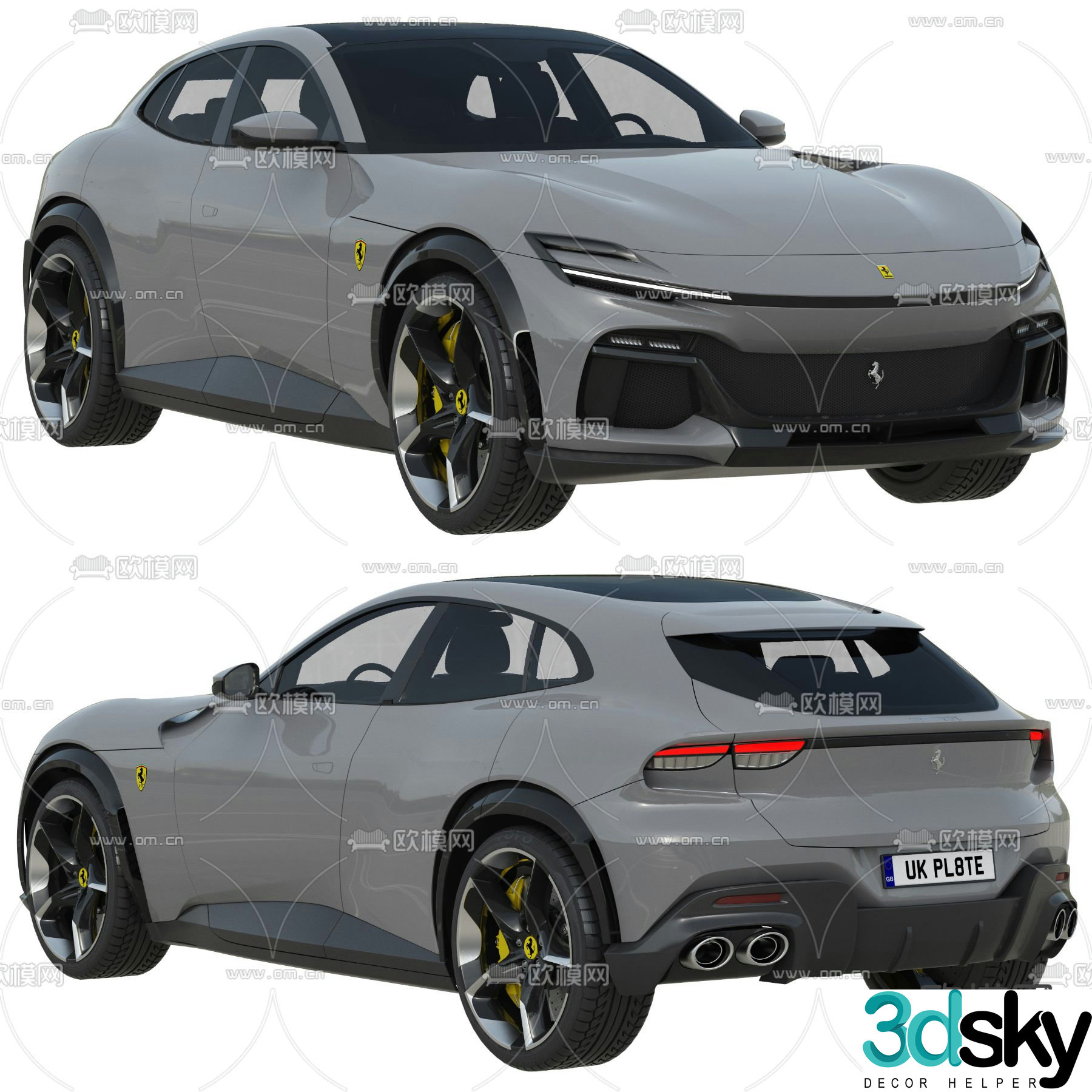 Ferrari car SUV off-road vehicle 3d model