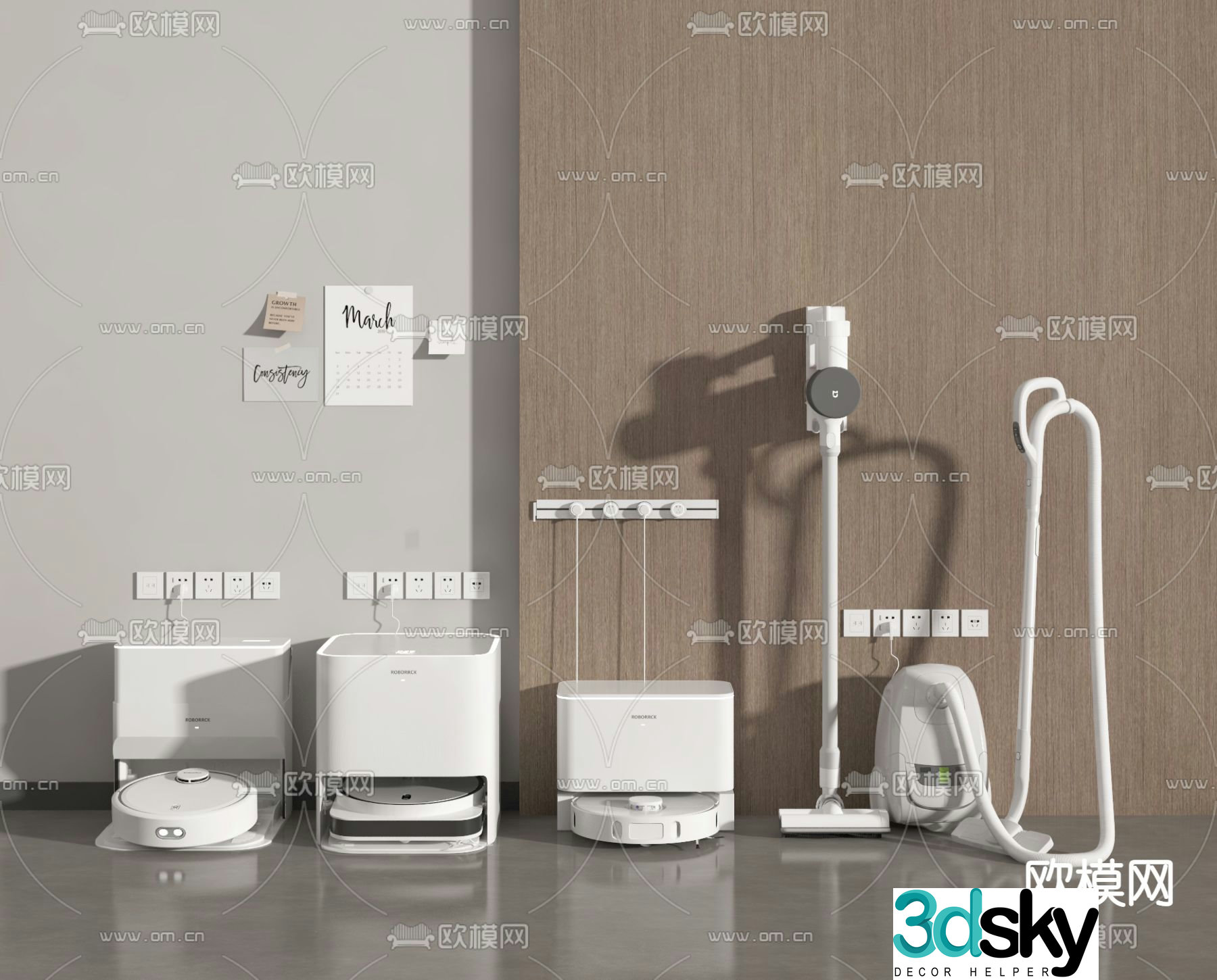 Sweeping robot vacuum cleaner 3d model