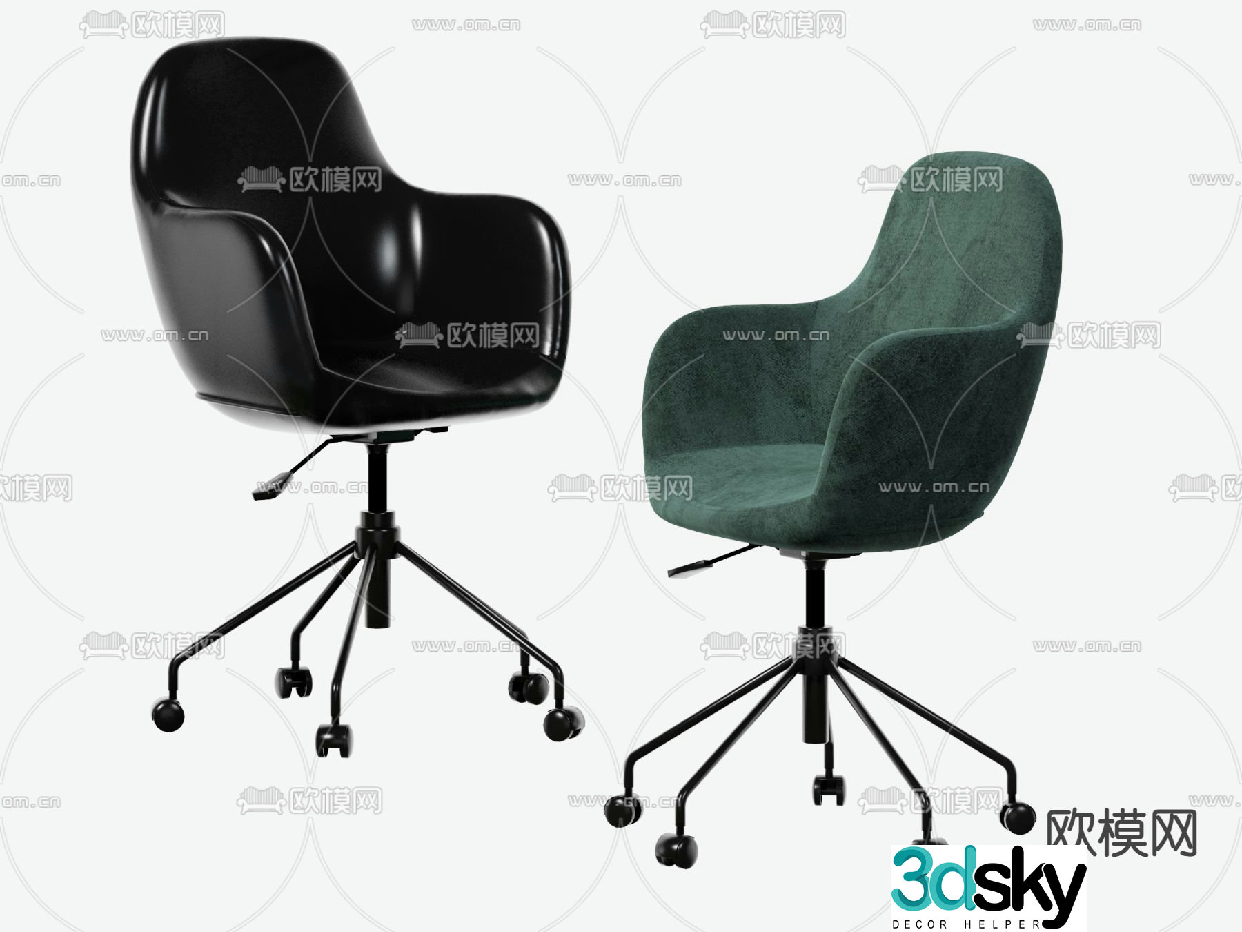 Office chair staff chair 3d model