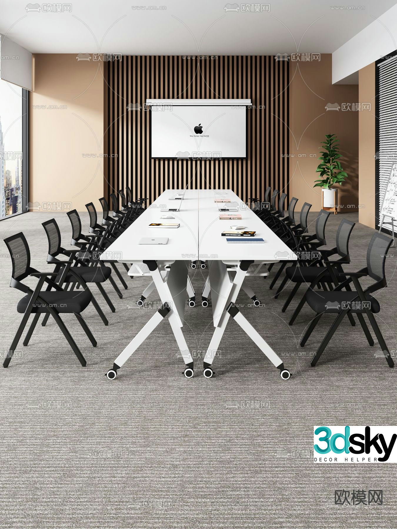 Conference table conference table training table 3d model