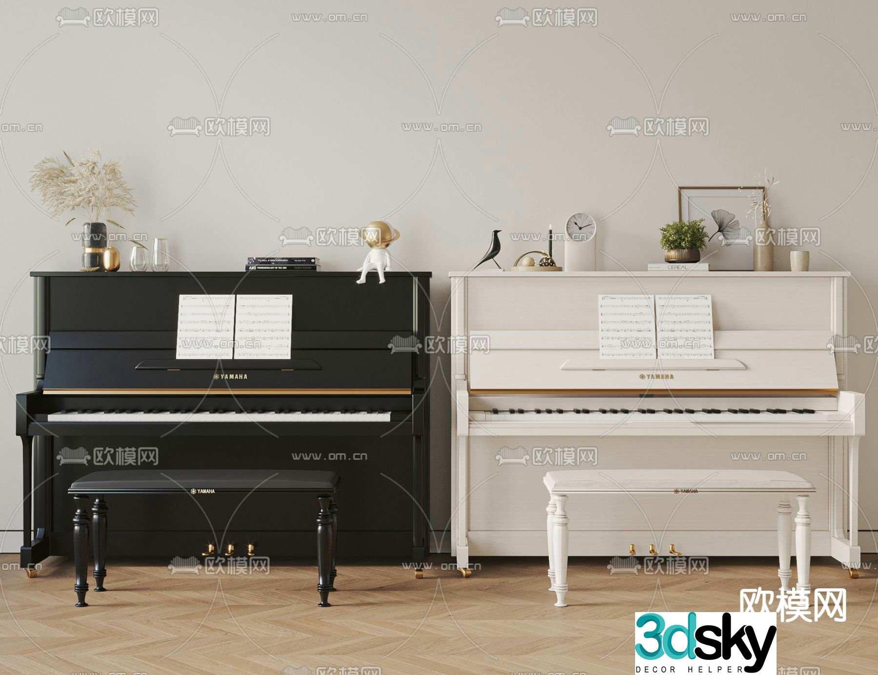 YAMAHA piano 3d model