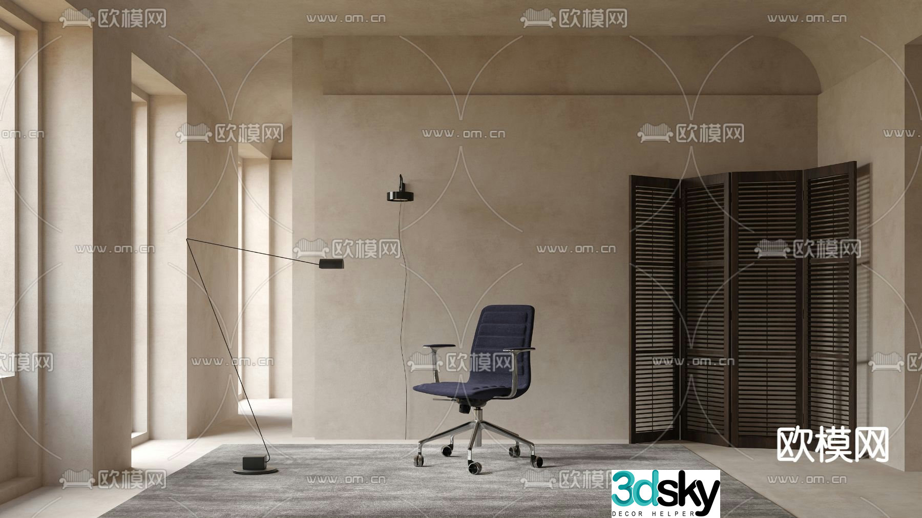 Cappellini office chair staff chair 3d model