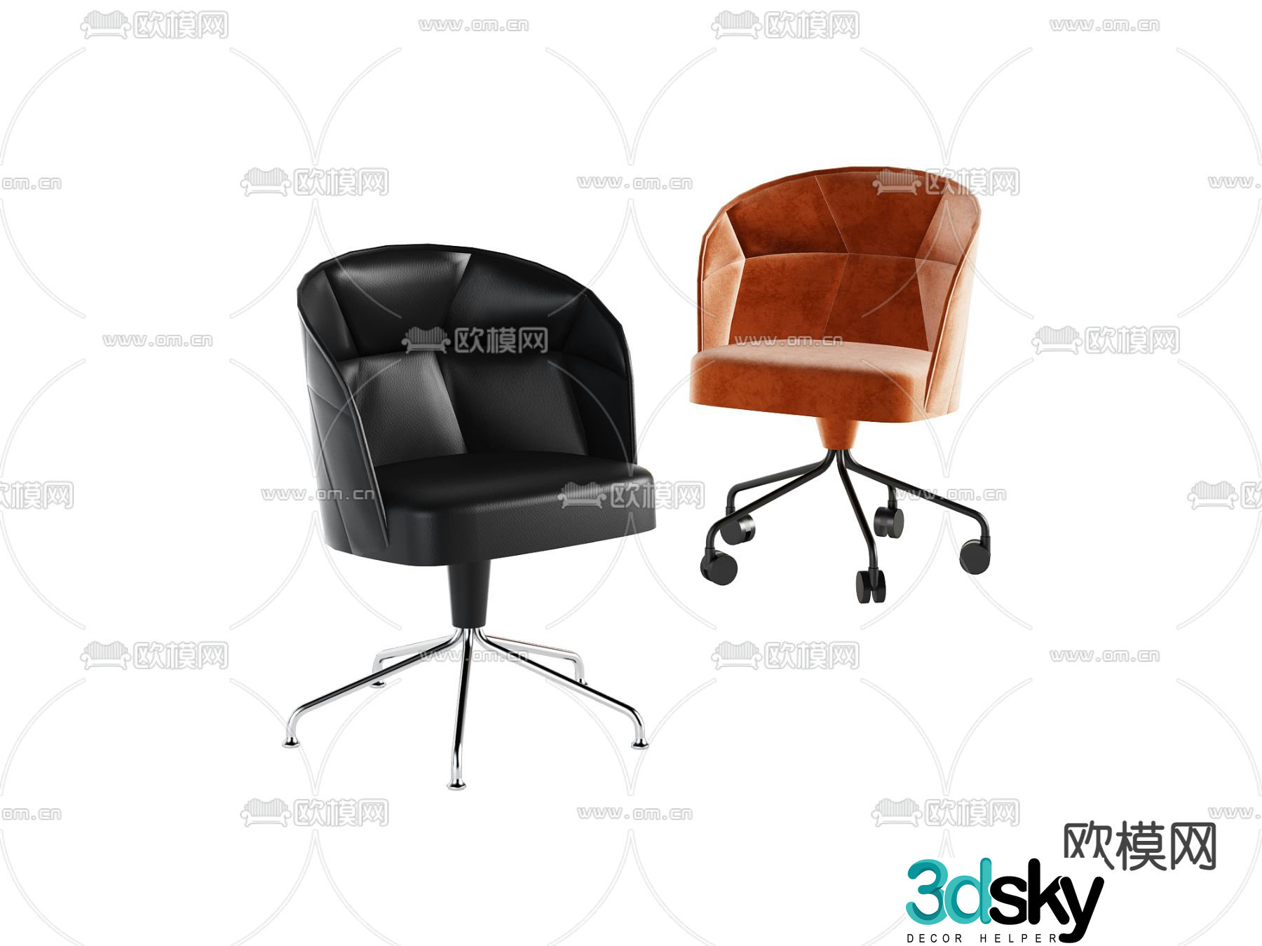 Office chair Staff chair 3d model