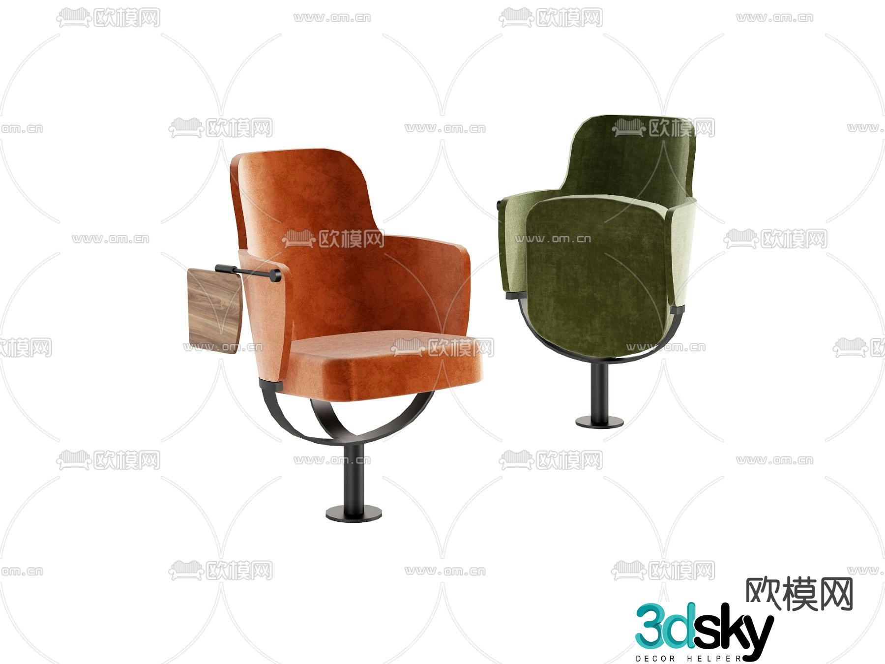Office chair Training chair 3d model
