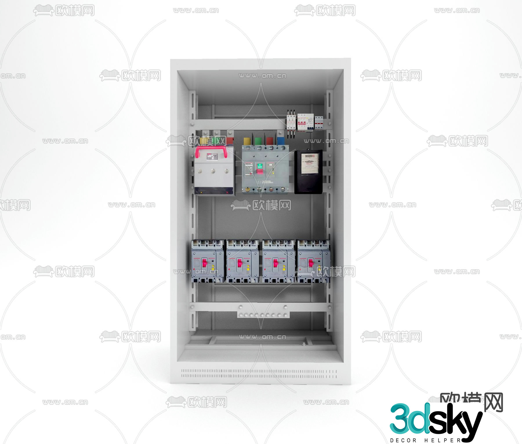 Distribution box, power supply box, switch 3D model