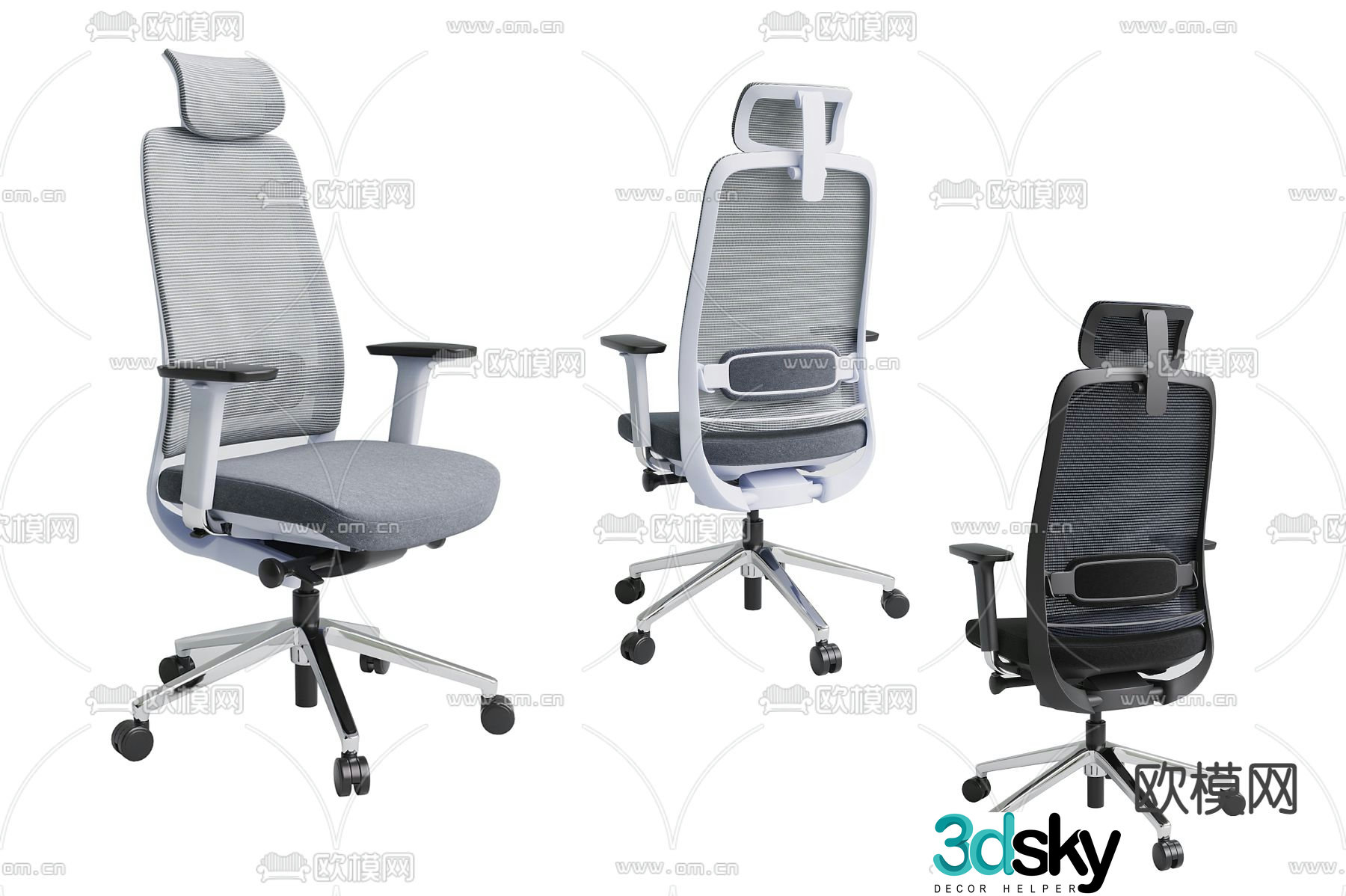 Office chair staff chair 3d model