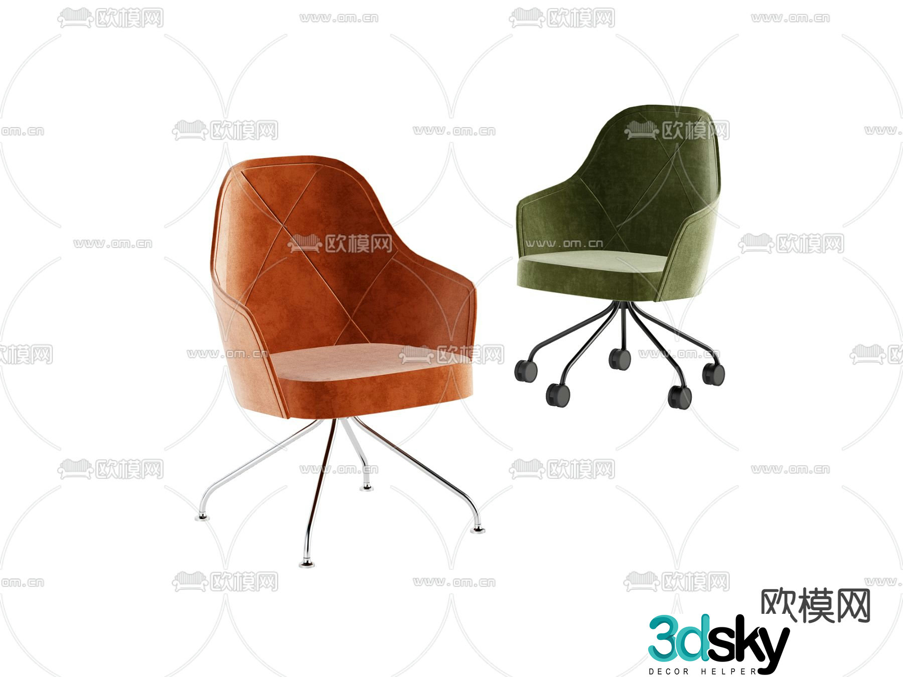 Office chair Staff chair 3d model