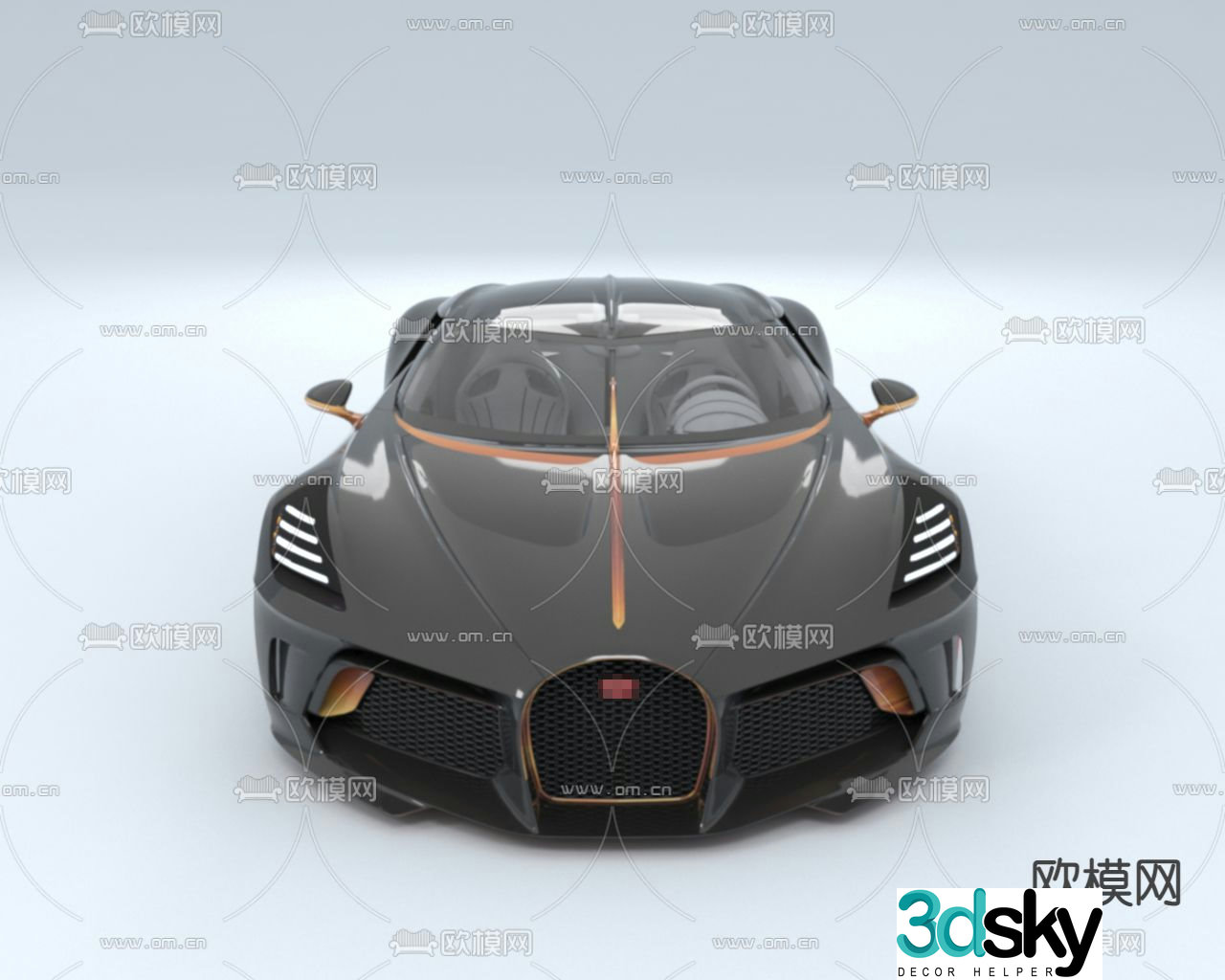 bugatti sports car 3d model