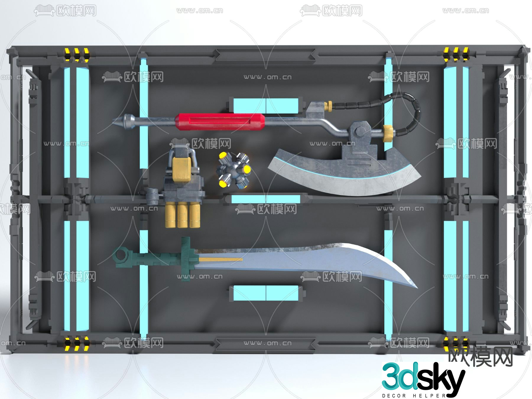 Game props, film and television props, science fiction material 3D models