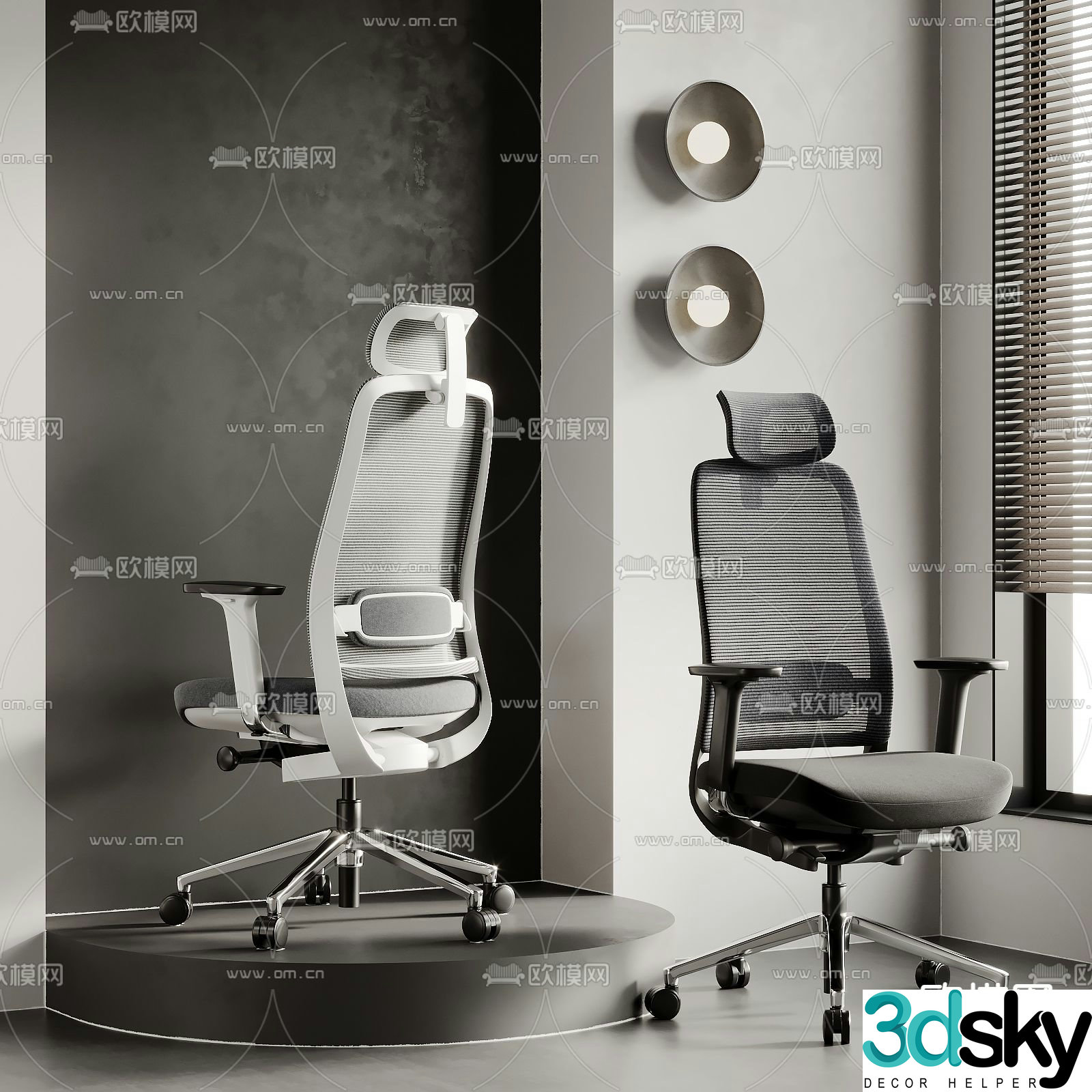 Office chair executive chair 3d model