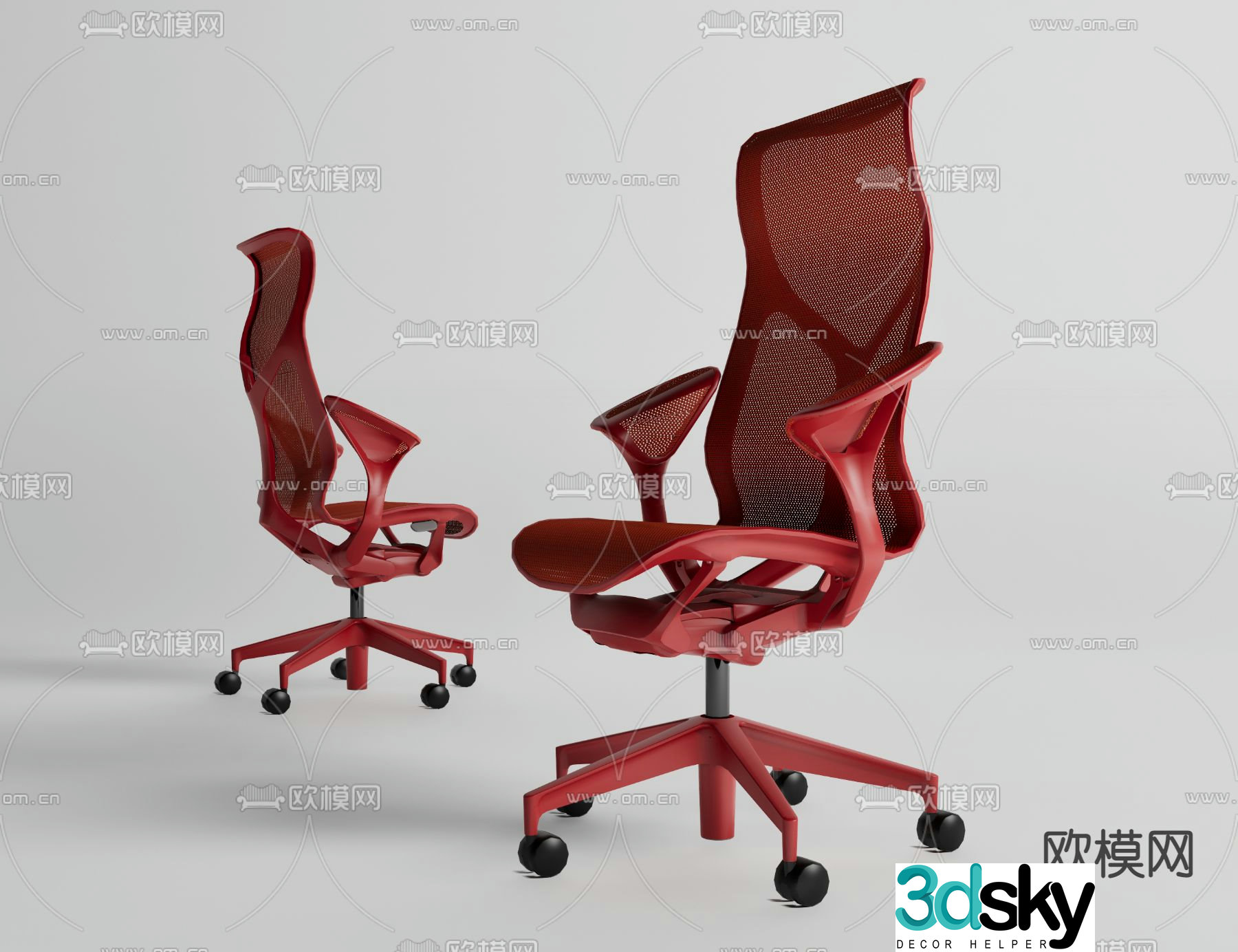 Office chair staff chair 3d model