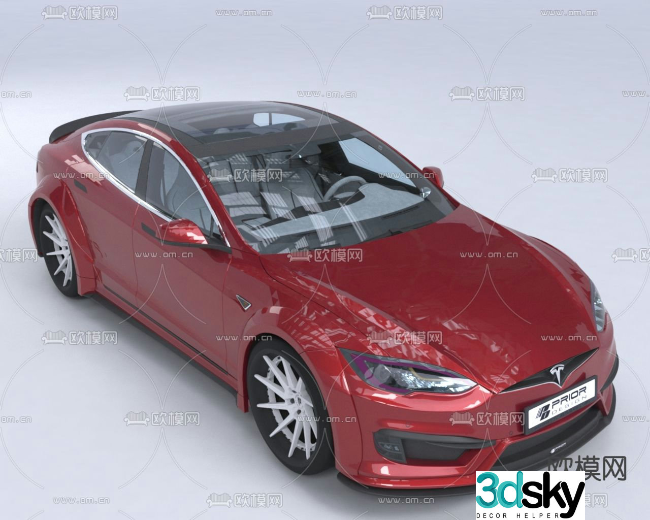 tesla car 3d model