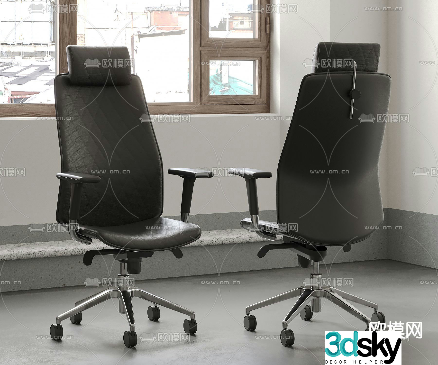 Office chair executive chair staff chair 3d model