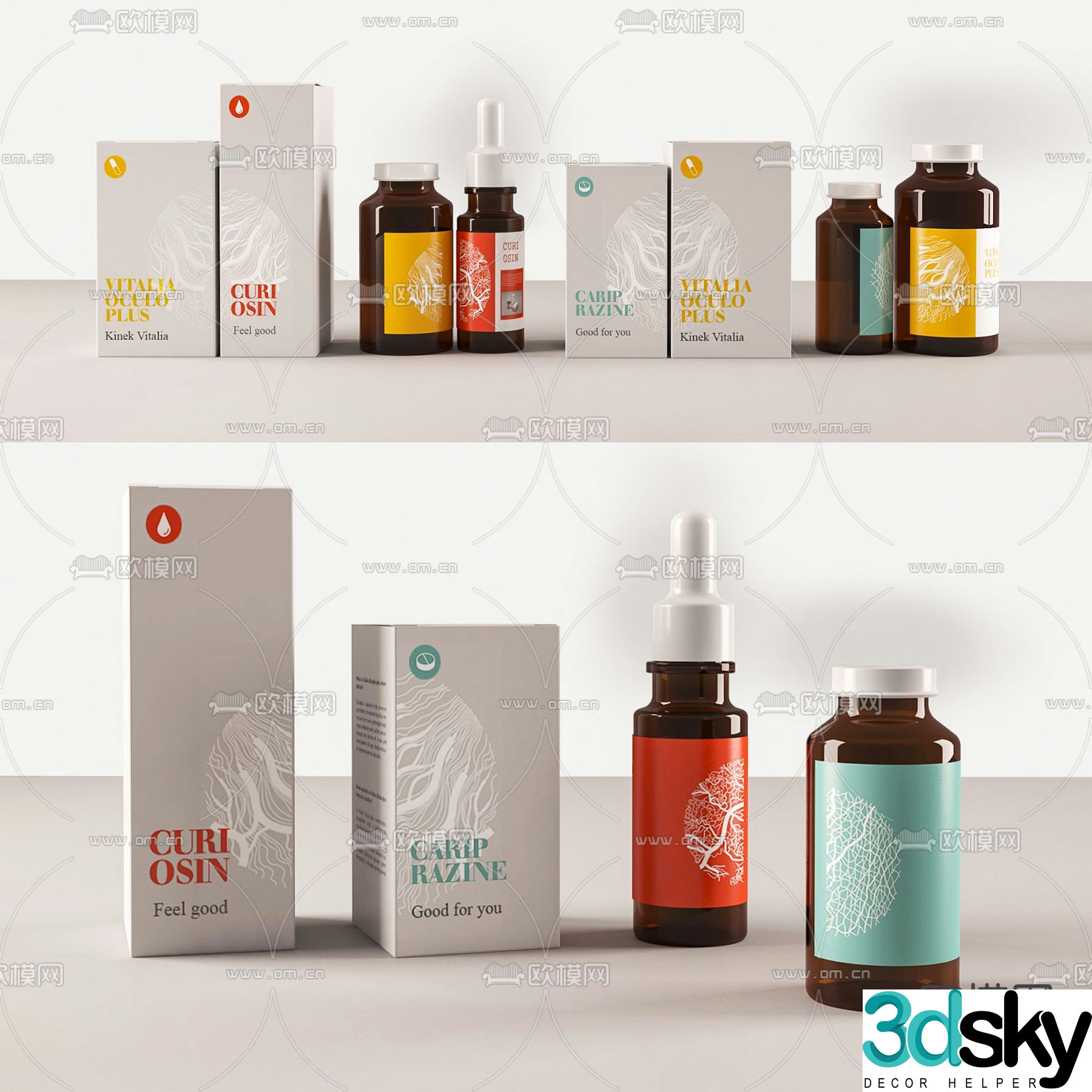 Medical drugs, imported drugs, medicine can packaging 3d model