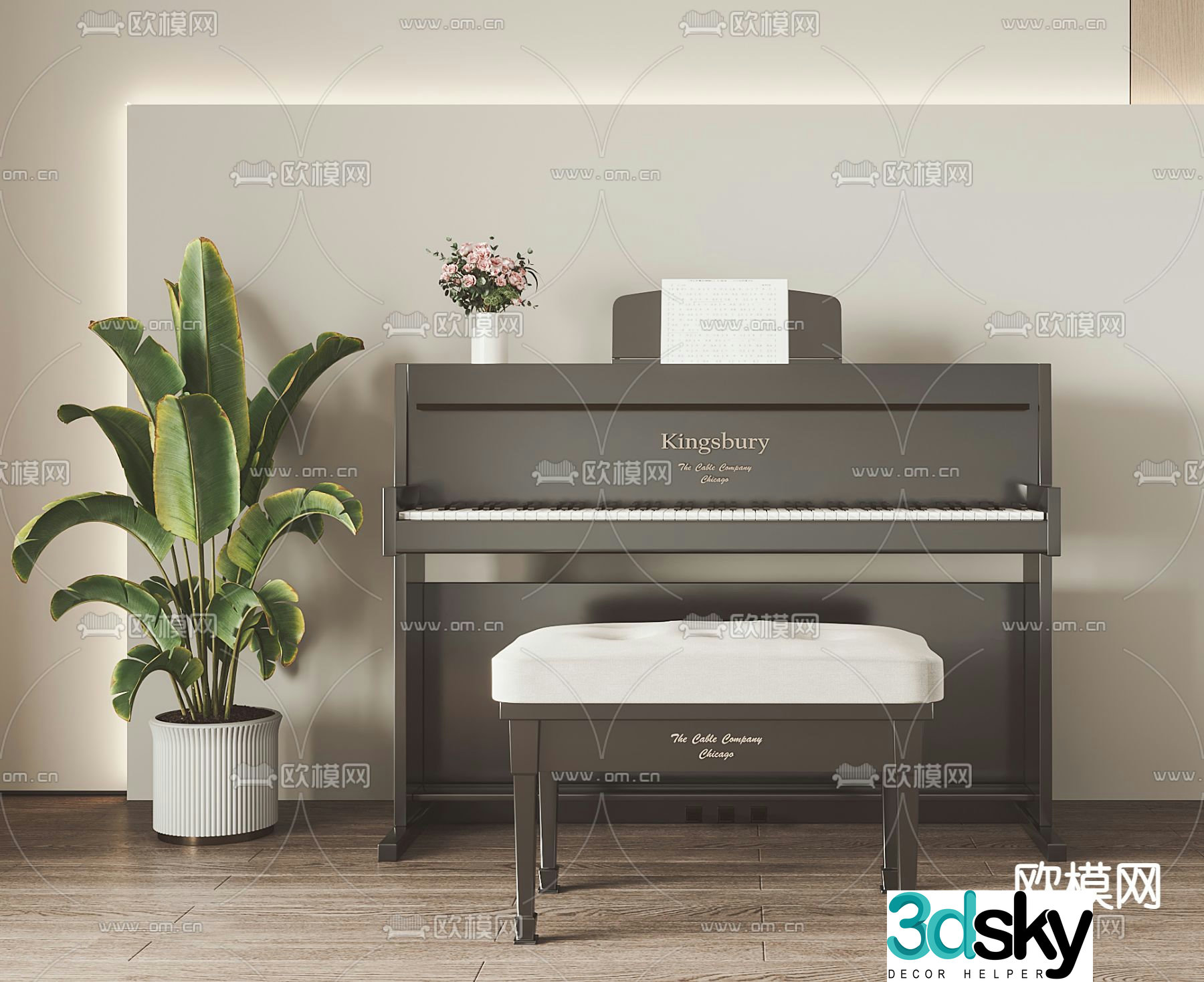 YAMAHA piano 3d model