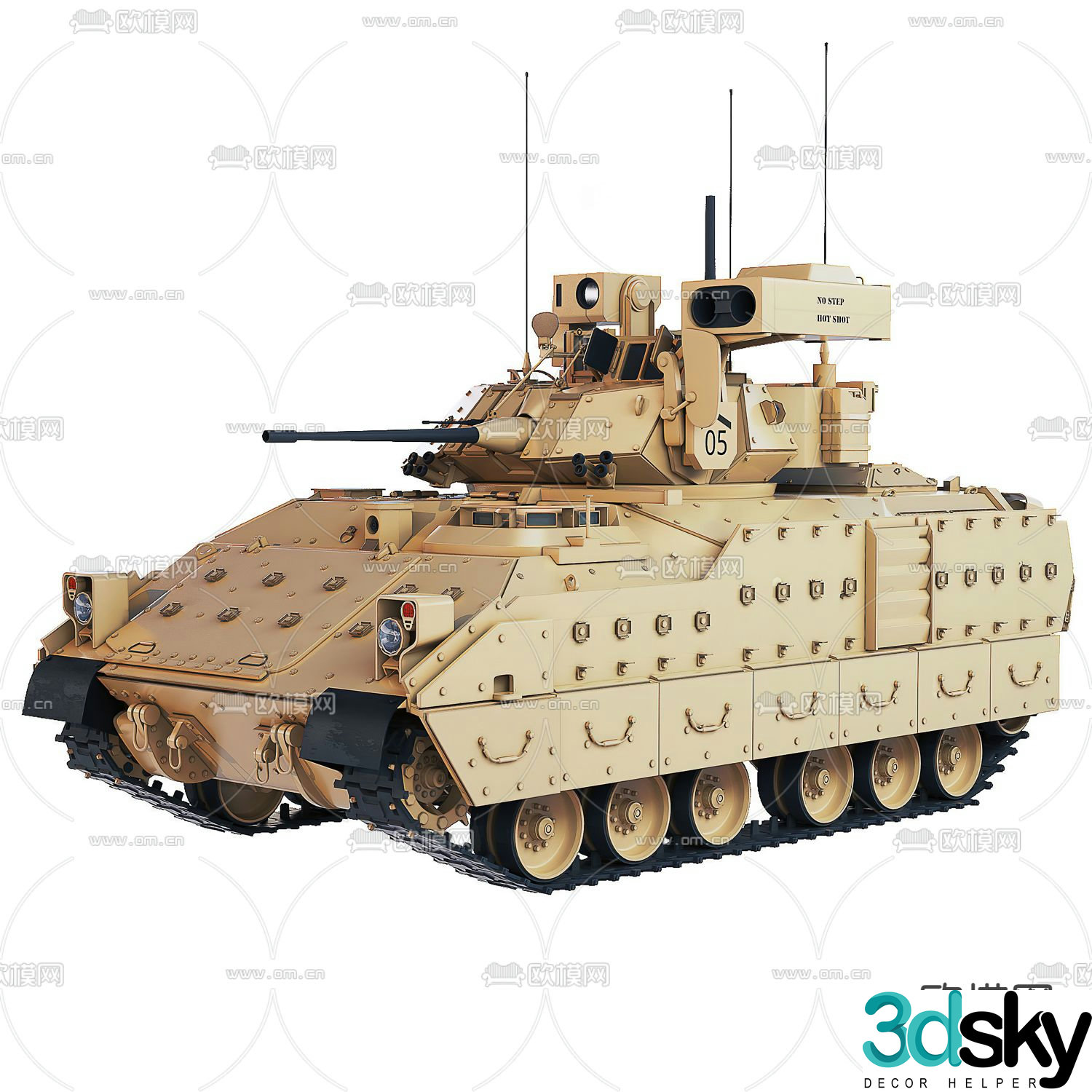 tank armored vehicle 3d model