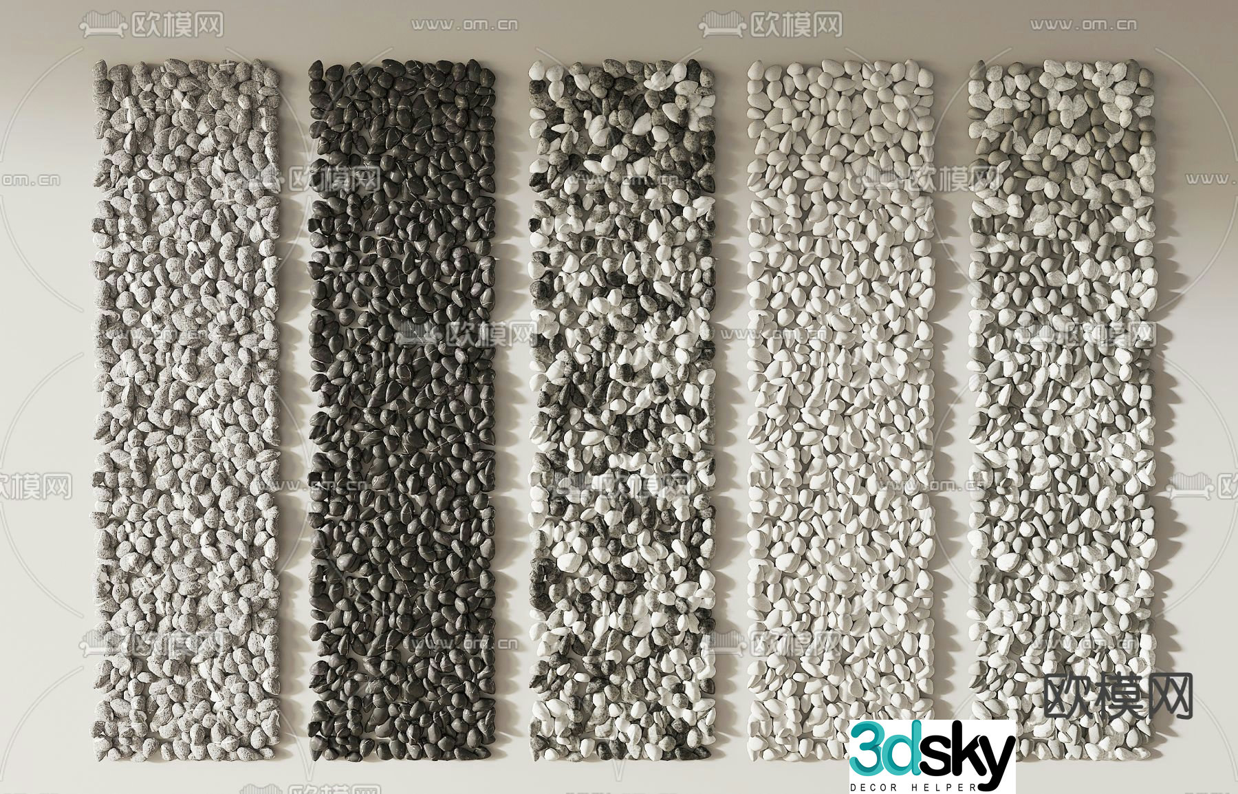 stone gravel pebbles 3d model