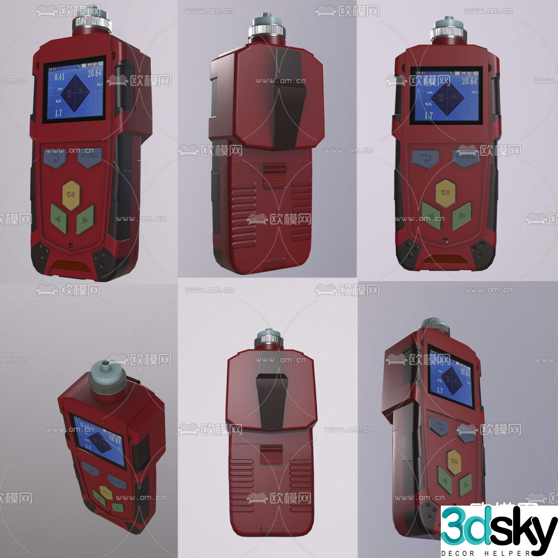Gas detector 3D model