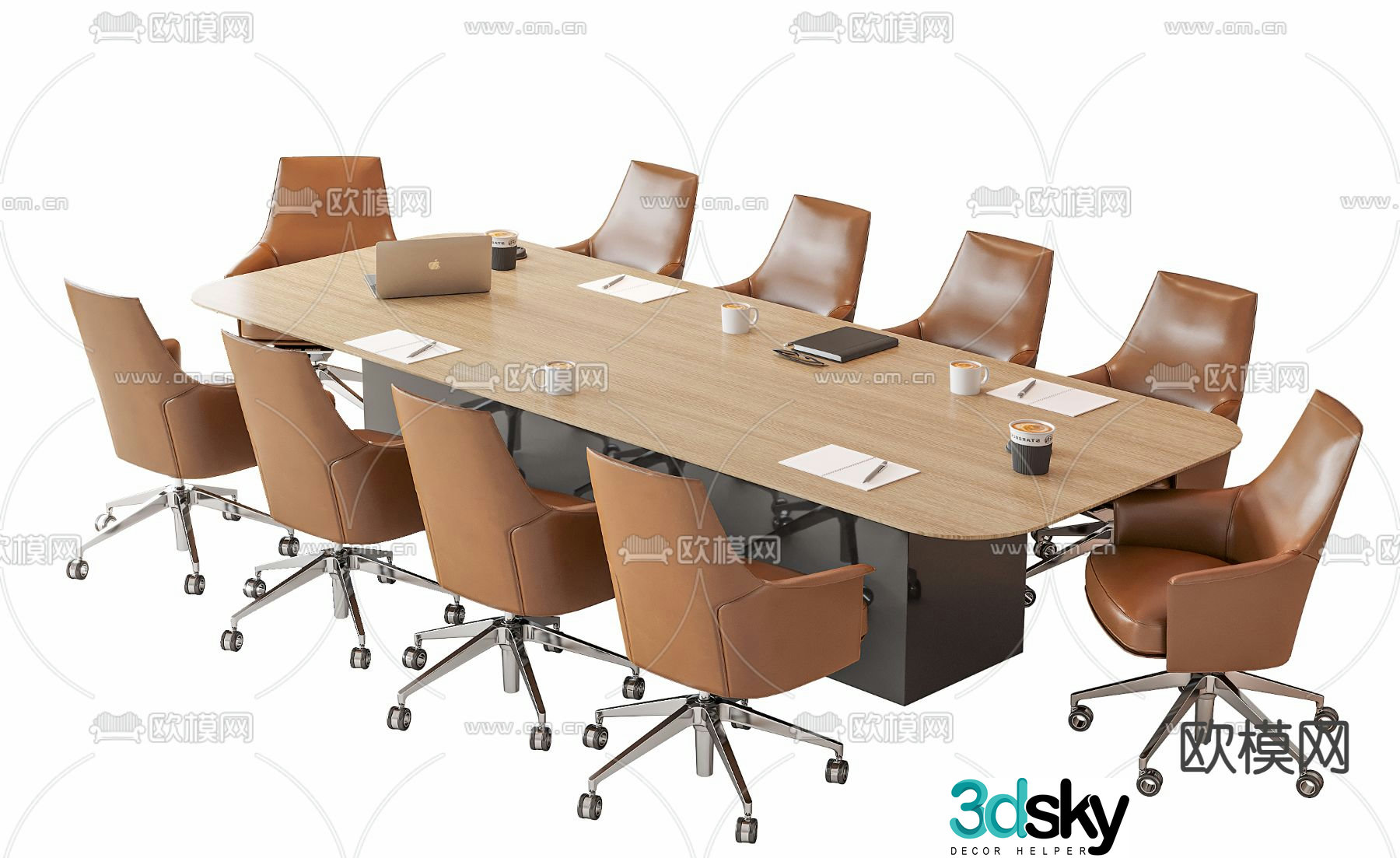 Conference tables and chairs conference table 3d model