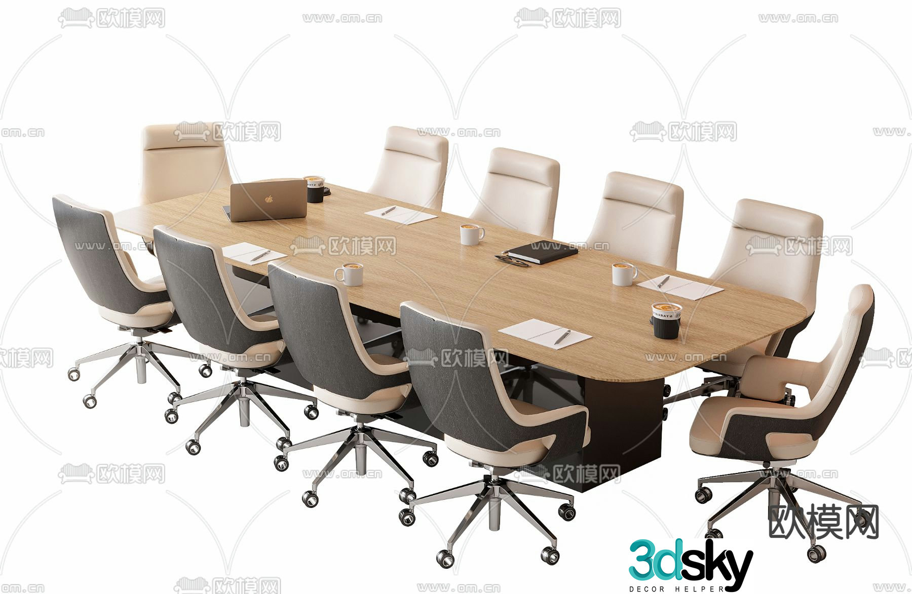 Conference tables and chairs conference table 3d model
