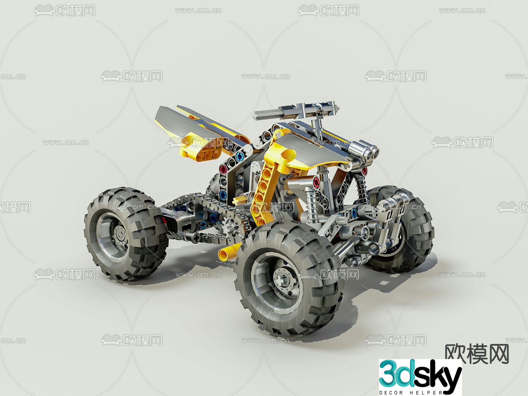 Four wheeler toy car children’s toys 3d model