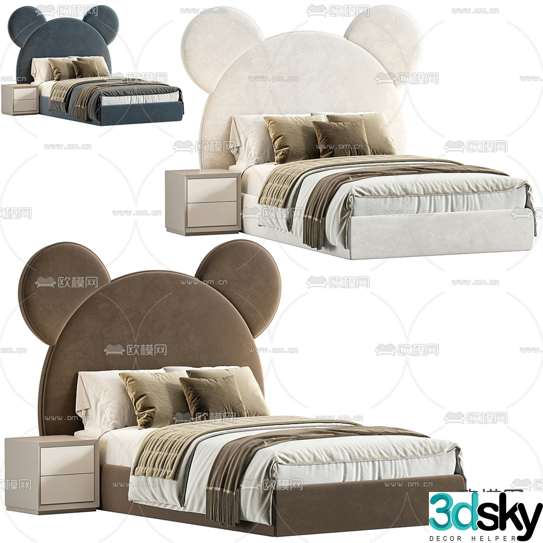 Teddy children’s bed 3d model