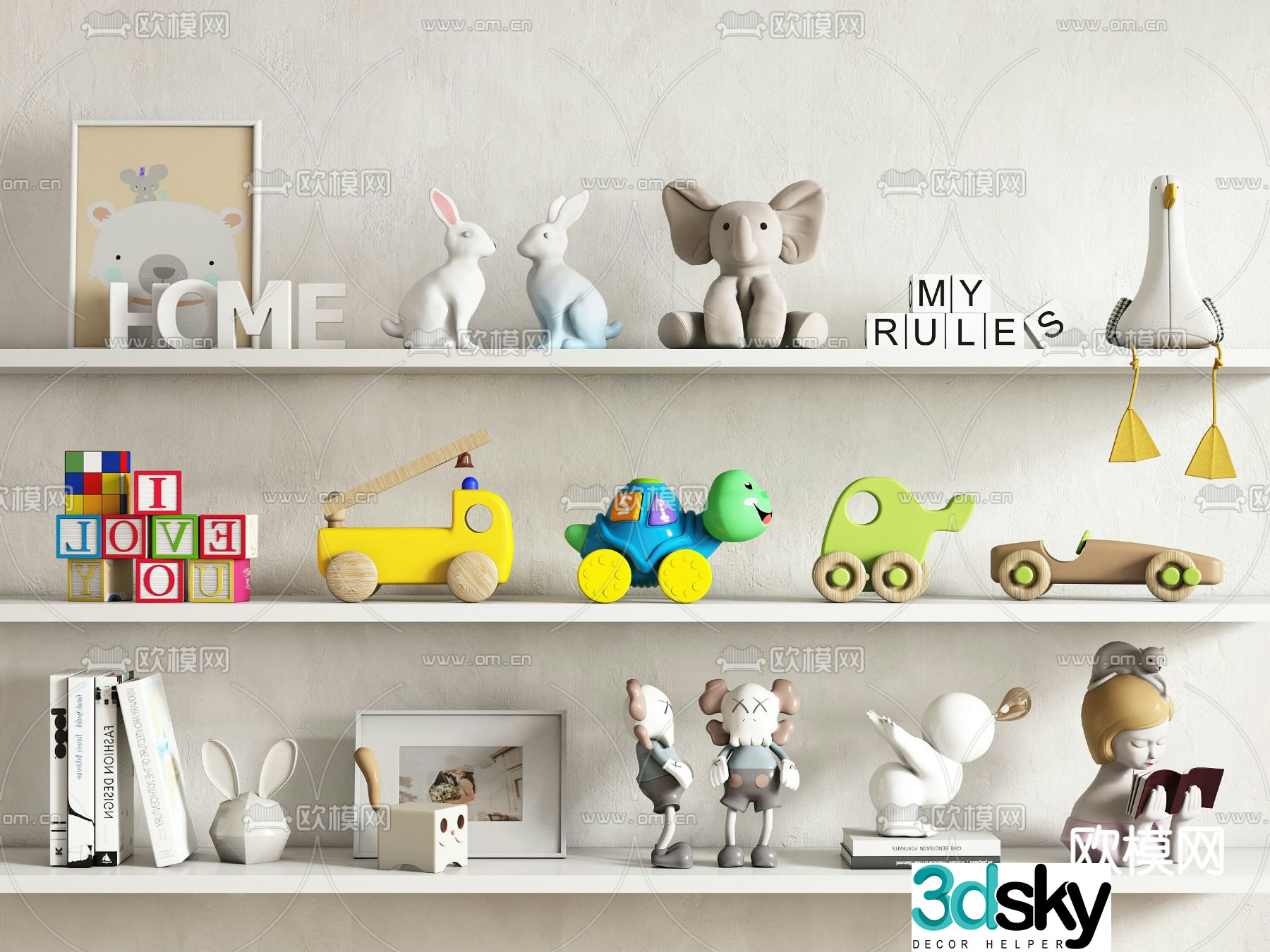 Children’s decorations toys dolls 3d model