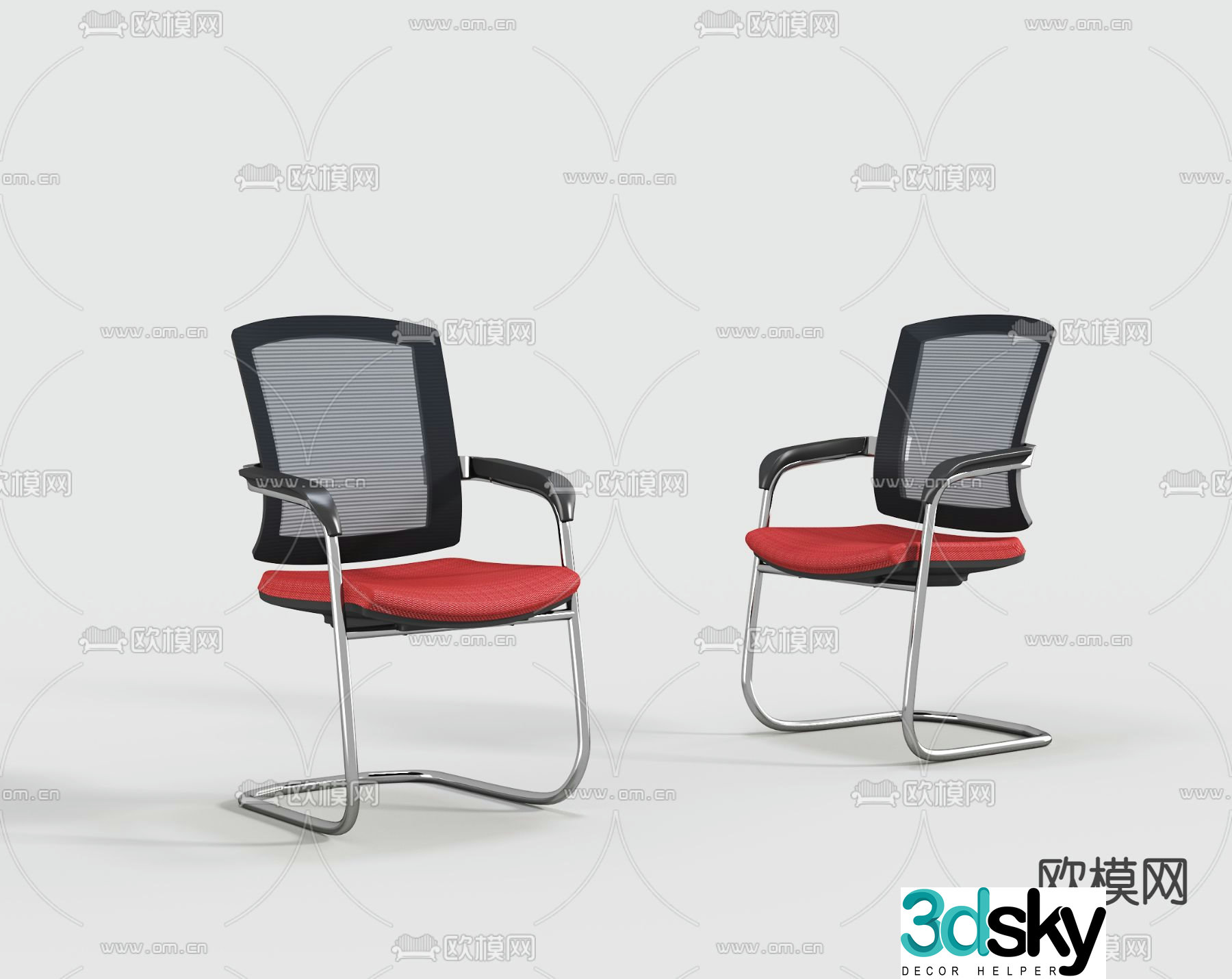 Class chair office chair conference chair 3d model