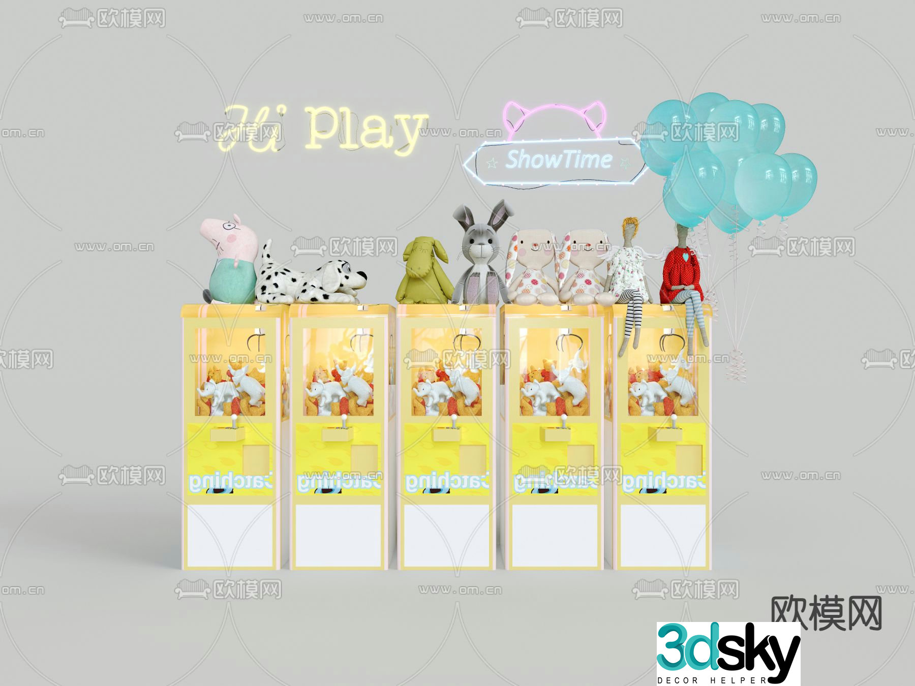Claw machine doll 3d model
