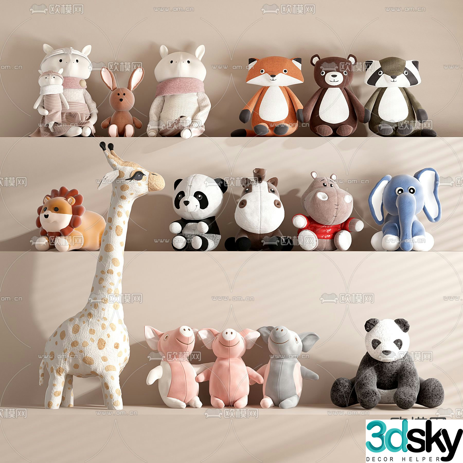 children toys doll doll doll 3d model