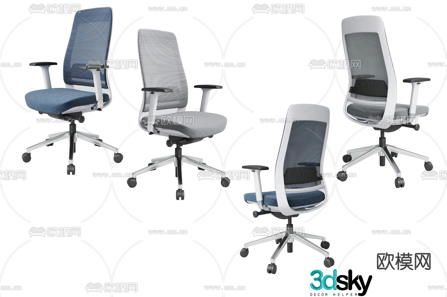 Office chair staff chair 3d model